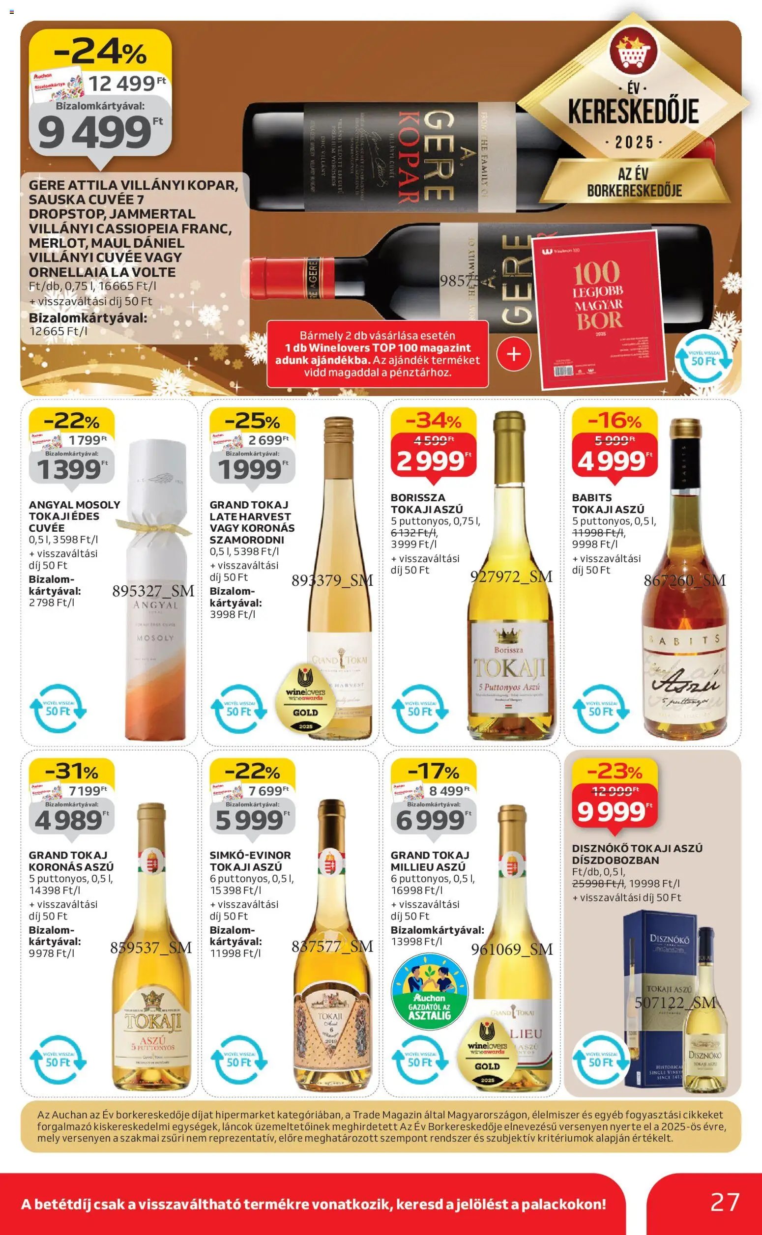 Auchan újság 2025.11.20. Karácsonyi prémium élelmiszer hipermarket ajánlataink (2025-11-20 - 2025-12-24)