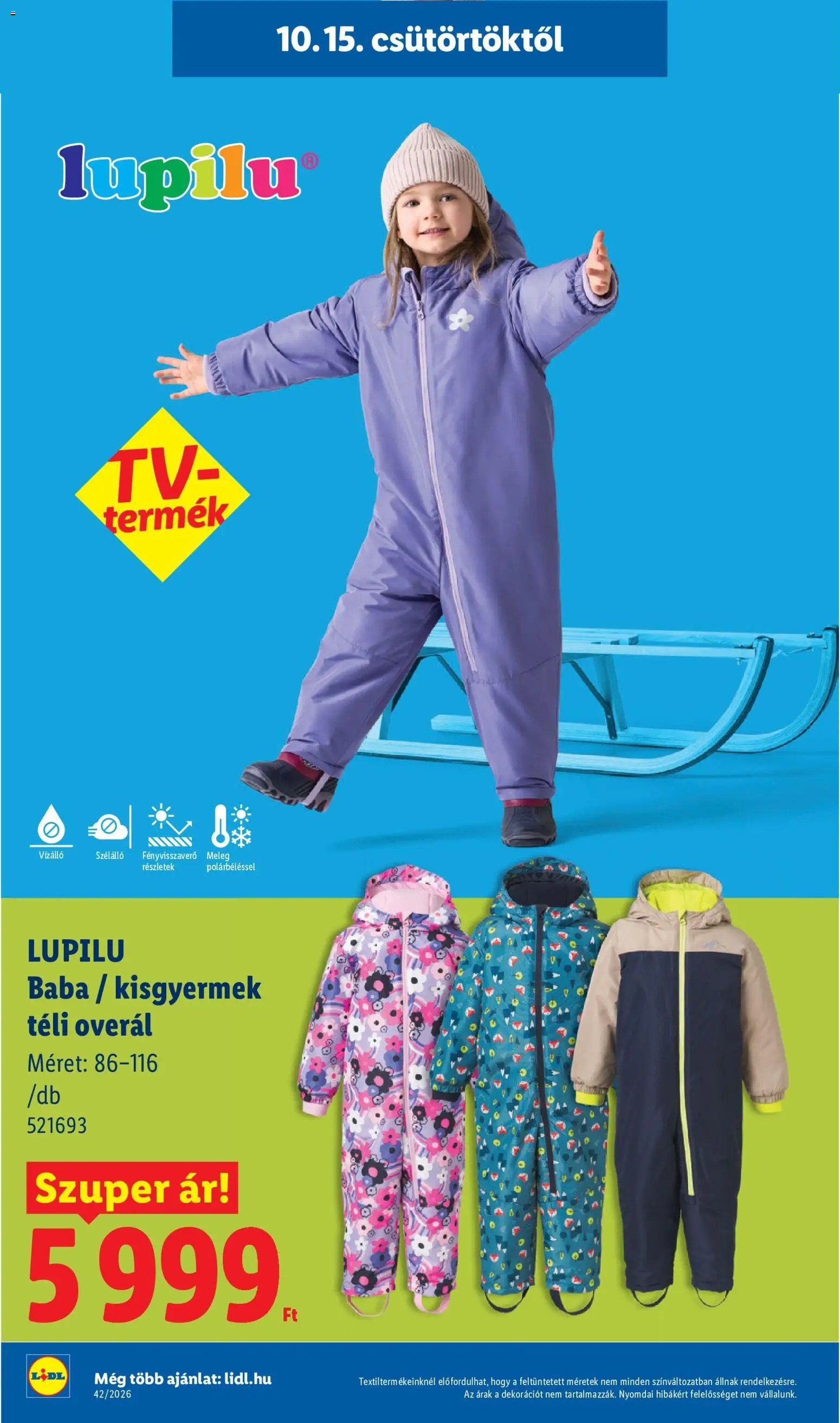 Lidl Nonfood kínálatunk 2026.10.15. - lapozható formában szórólap ✳️