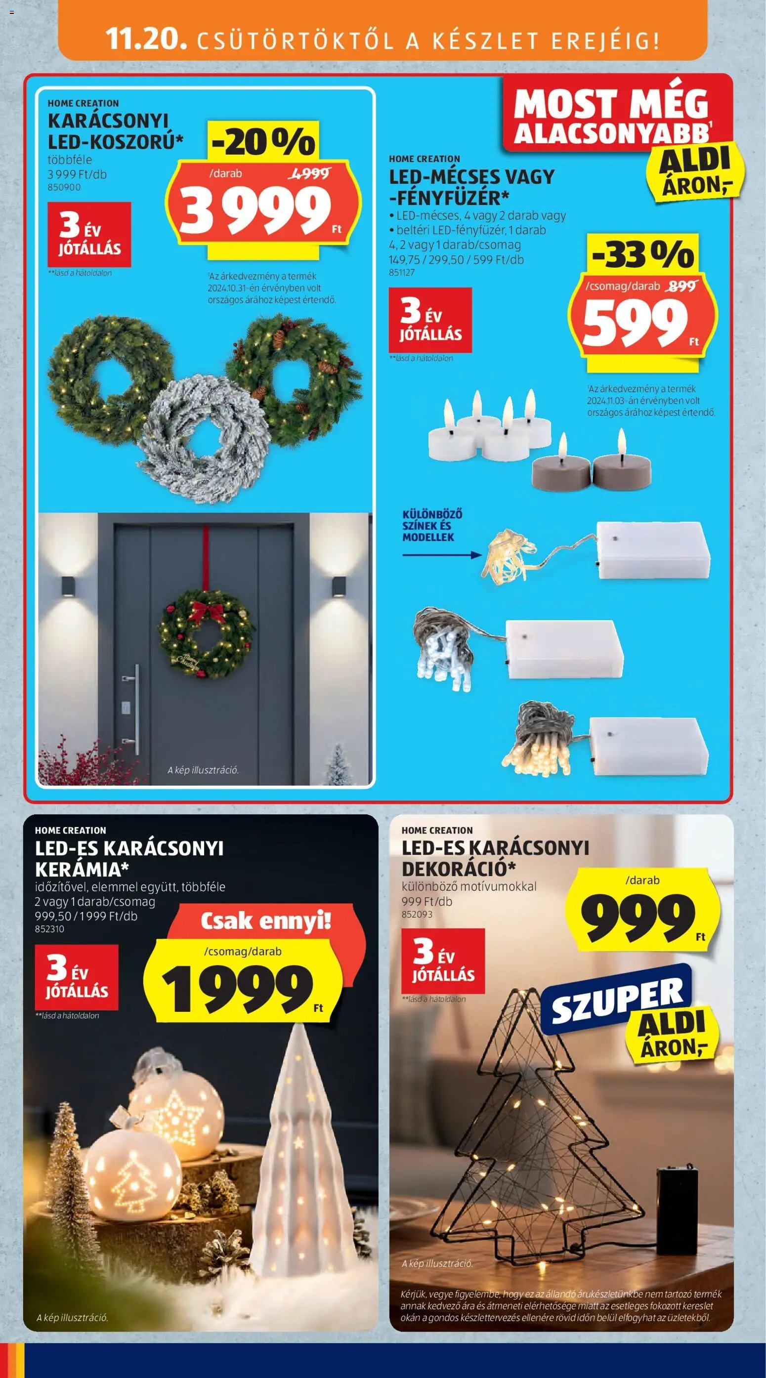 Aldi újság 2025.11.20. Középső sor termékei (2025-11-20 - 2025-11-26)