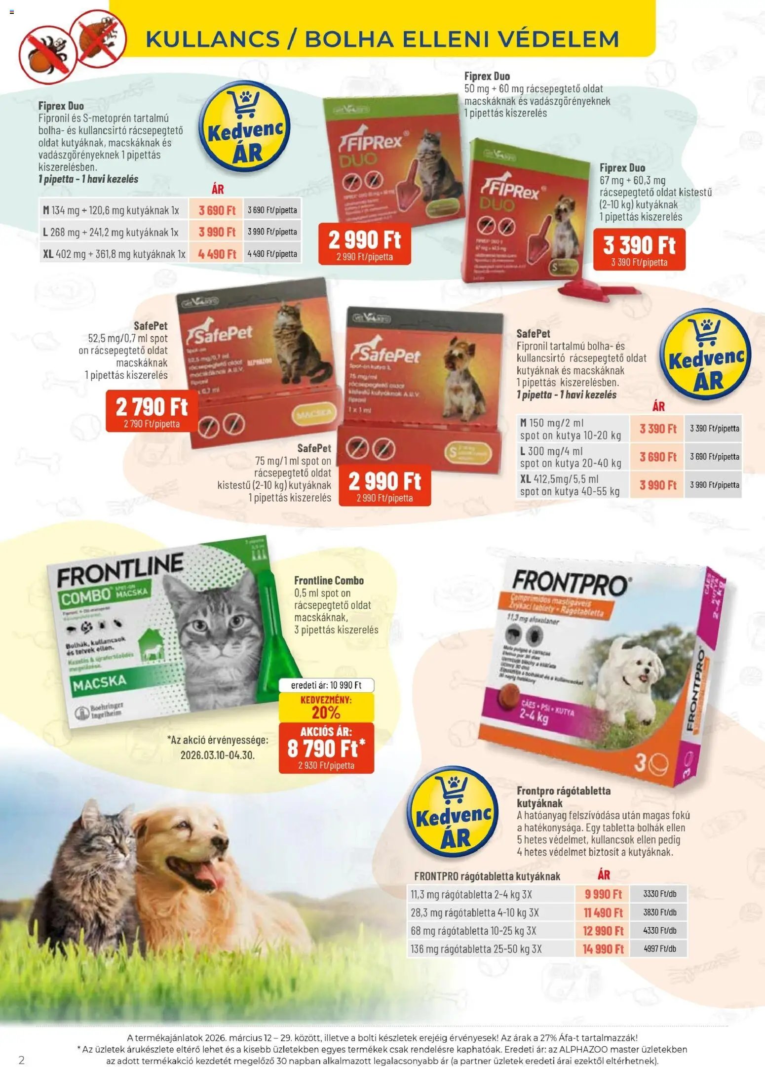 AlphaZoo újság 2026.03.12. AlphaZoo akciós újság (2026-03-12 - 2026-03-29)