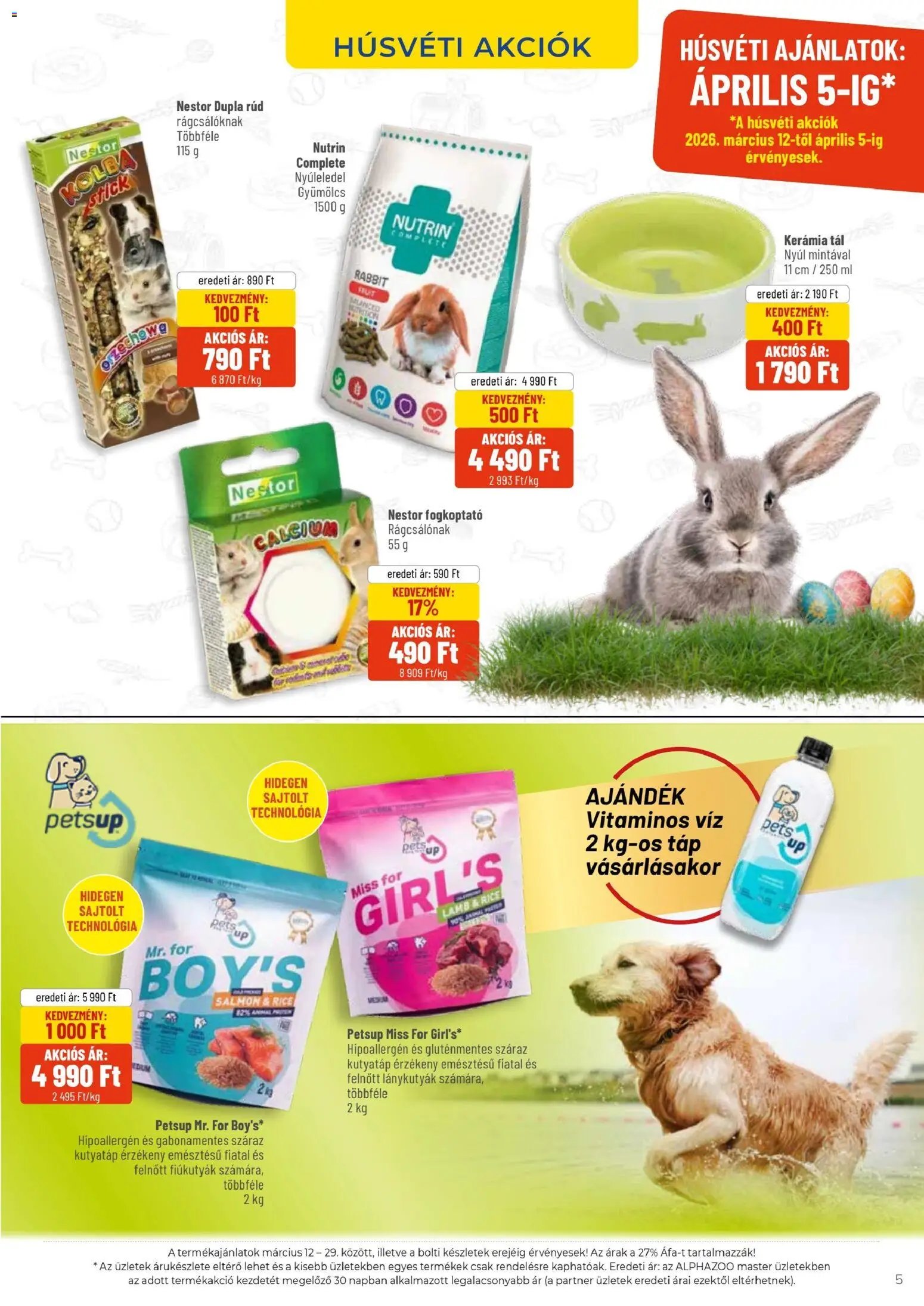 AlphaZoo újság 2026.03.12. AlphaZoo akciós újság (2026-03-12 - 2026-03-29)