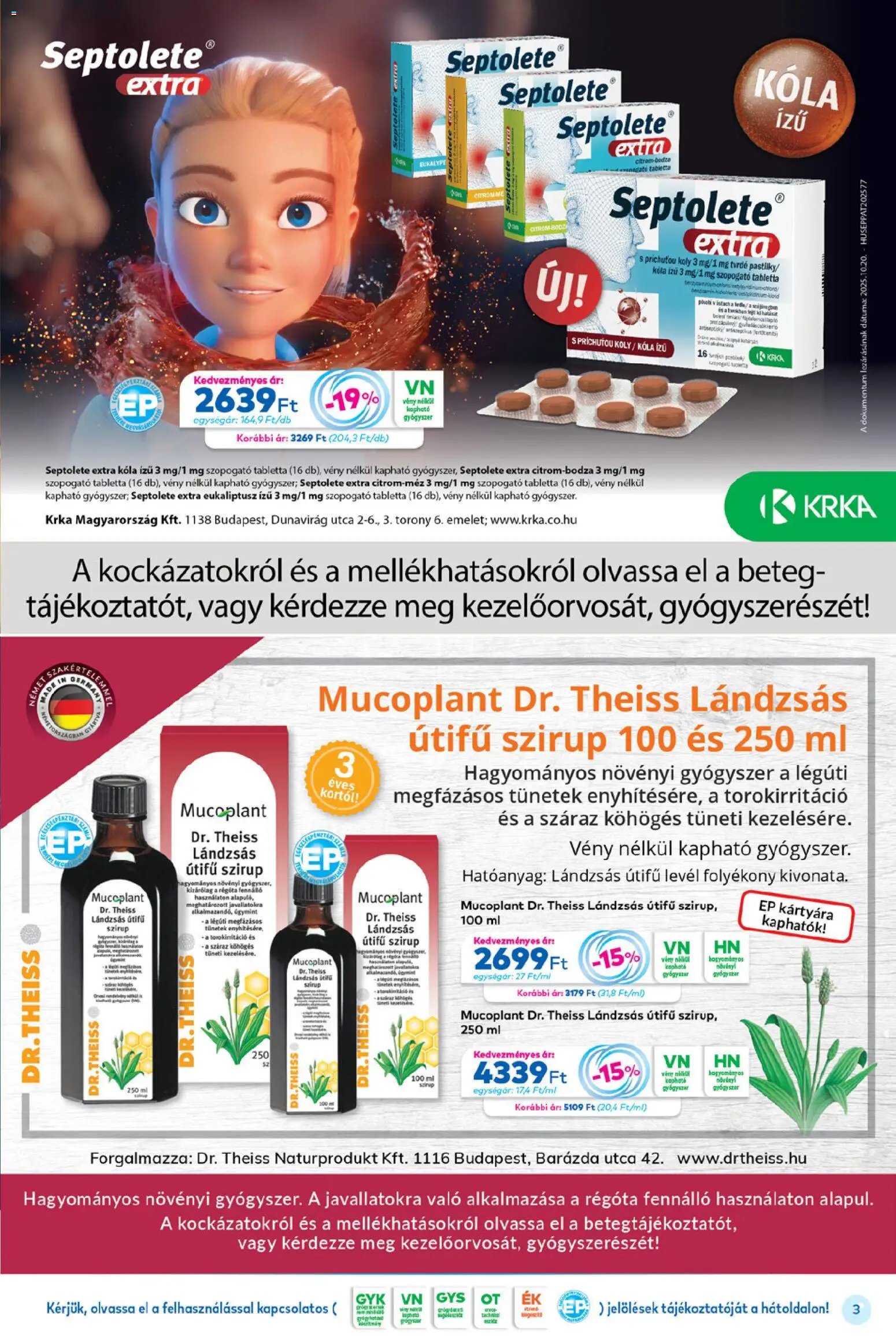 Gyöngy Patikák újság 2025.12.01. Akciós újság Gyöngy Patikák (2025-12-01 - 2025-12-31)