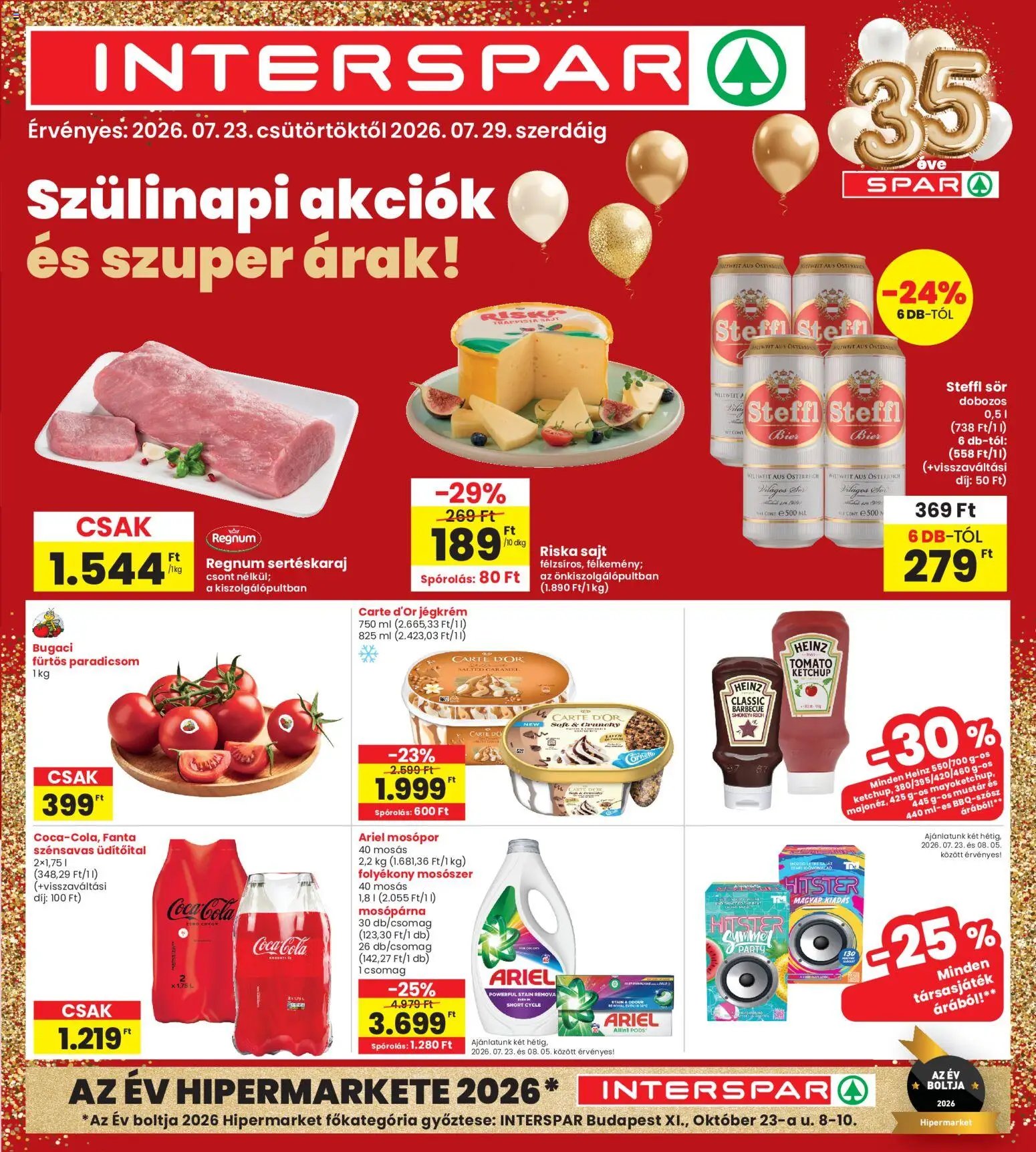 Interspar újság 2026.07.23. Interspar akciós újság