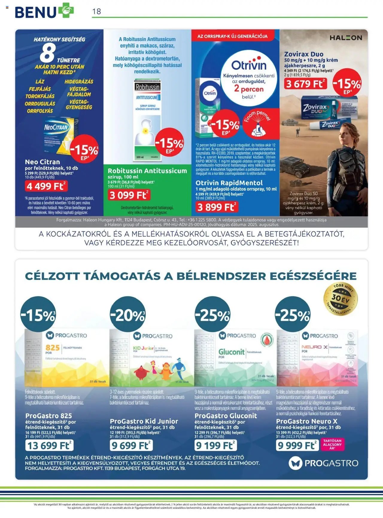BENU Gyógyszertárak újság 2025.10.01. Akciós újság BENU Gyógyszertárak (2025-10-01 - 2025-10-31)
