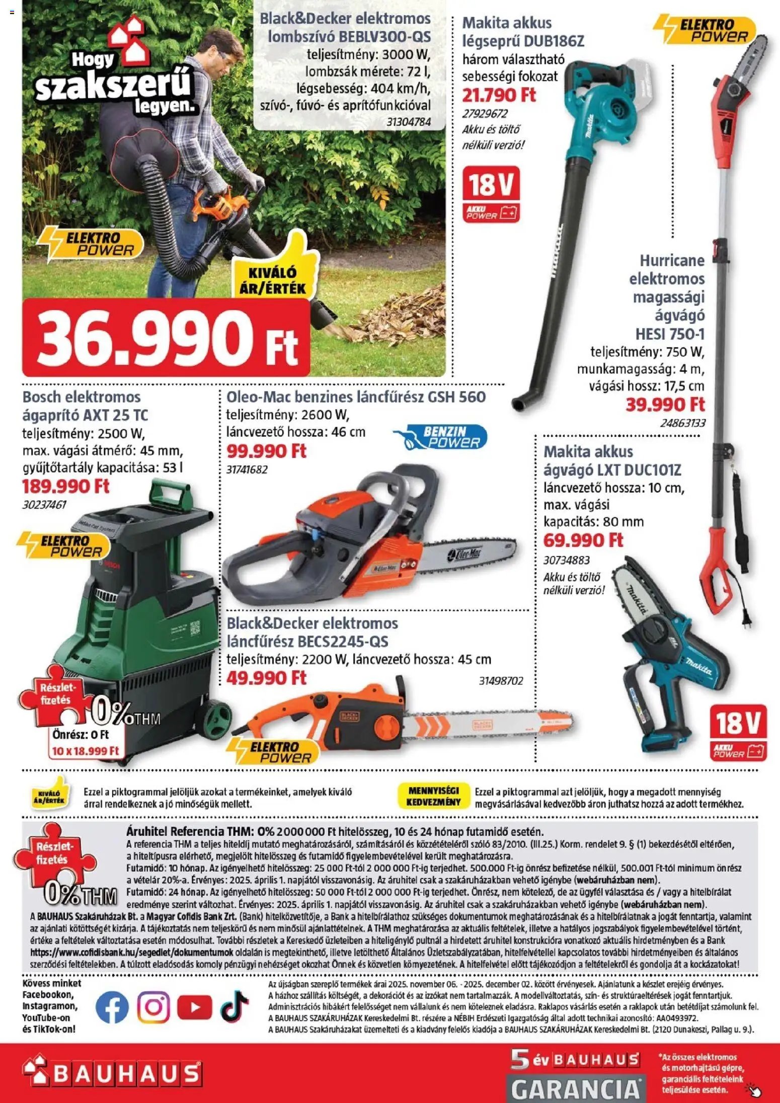 Bauhaus újság 2025.11.06. Akciós újság Bauhaus (2025-11-06 - 2025-12-02)