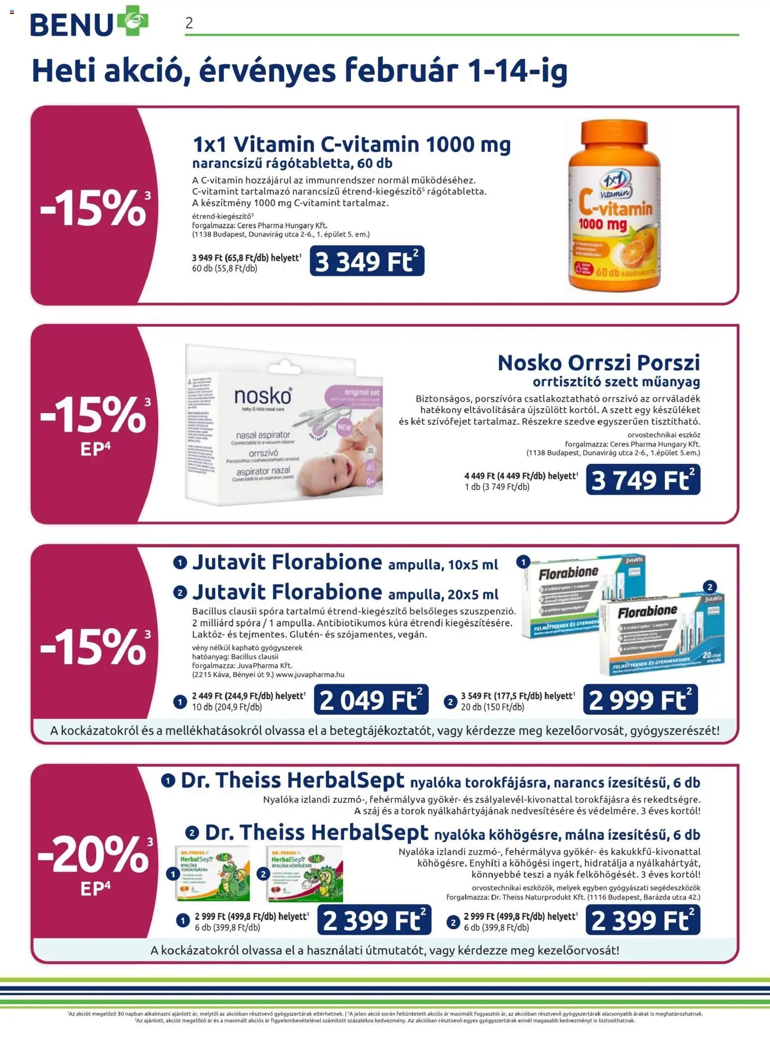 BENU Gyógyszertárak újság 2026.02.01. Akciós újság BENU Gyógyszertárak (2026-02-01 - 2026-02-28)