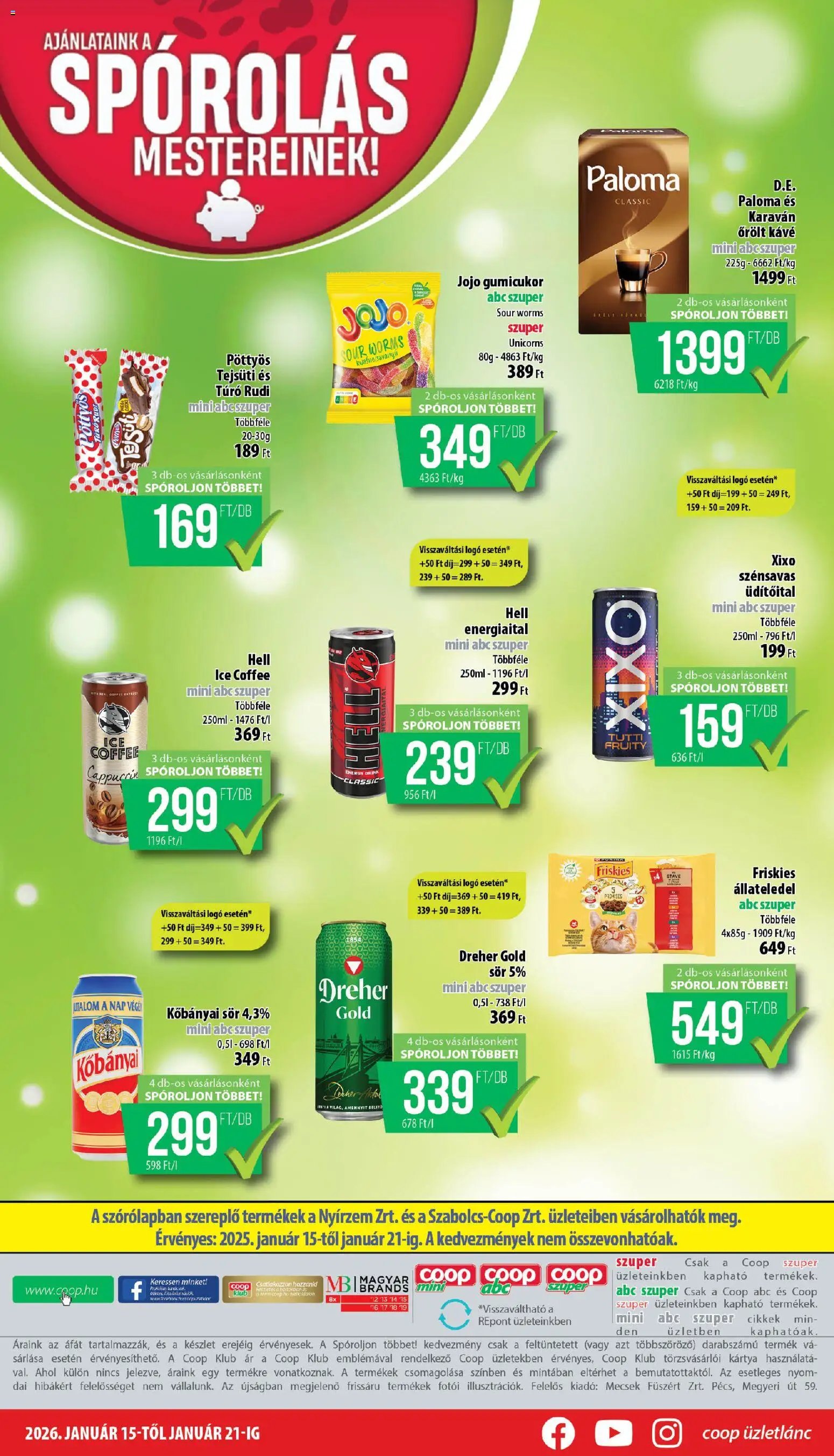 COOP újság 2026.01.15. Nyírzem - Mini & Abc & Szuper (2026-01-15 - 2026-01-21)