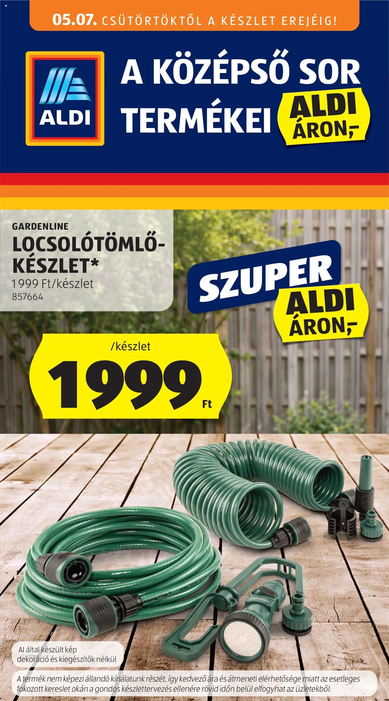 Aldi újság 2026.05.07. Aldi Középső sor termékei (2026-05-07 - 2026-05-13)