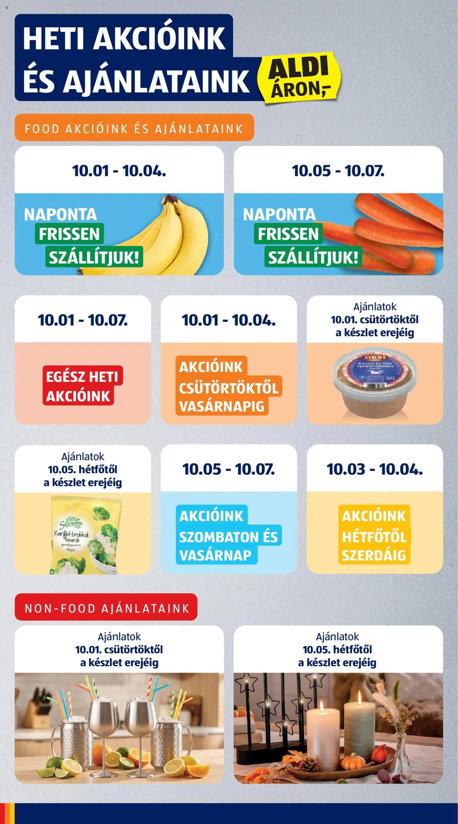 Aldi újság 2026.10.01. Aldi akciós újság