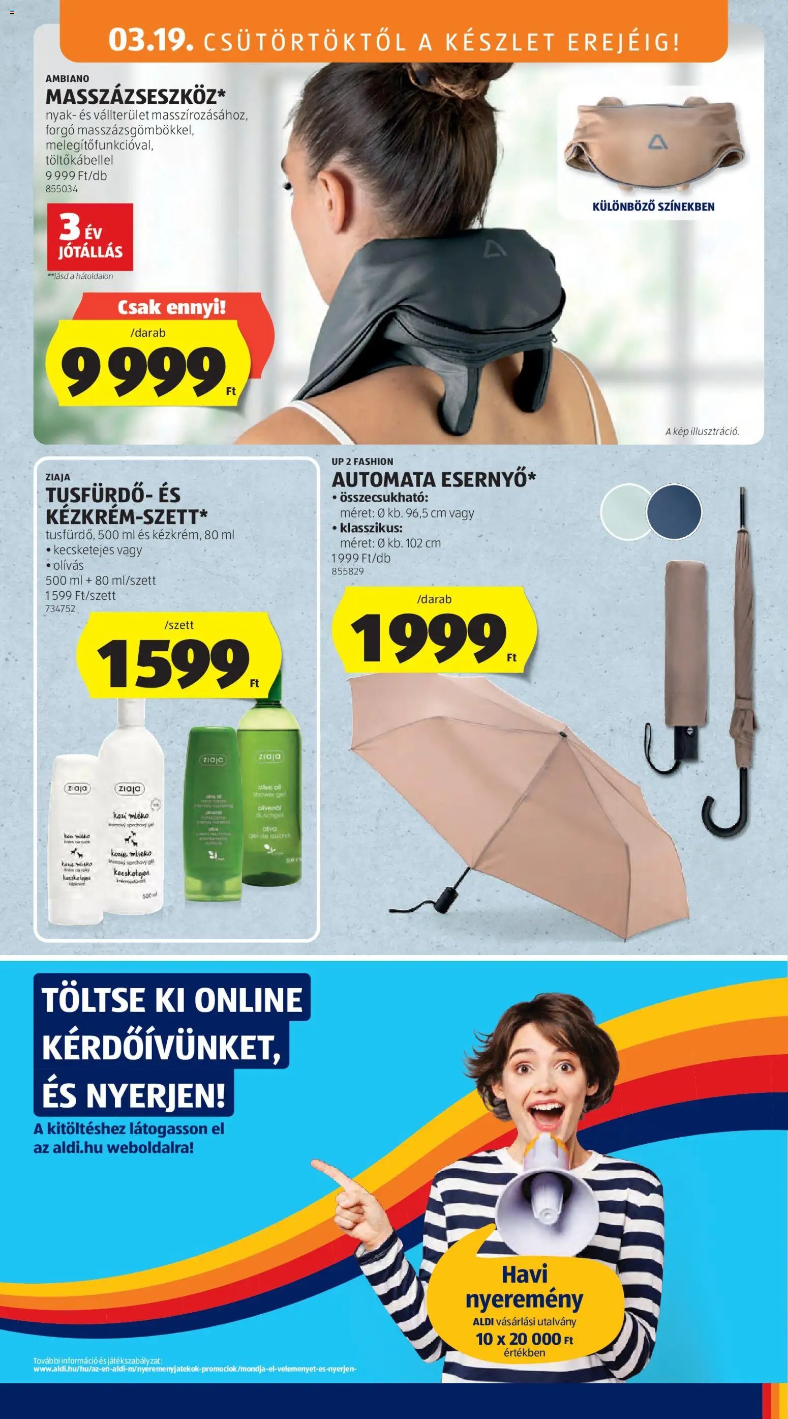 Aldi újság 2026.03.19. Aldi Középső sor termékei (2026-03-19 - 2026-03-25)