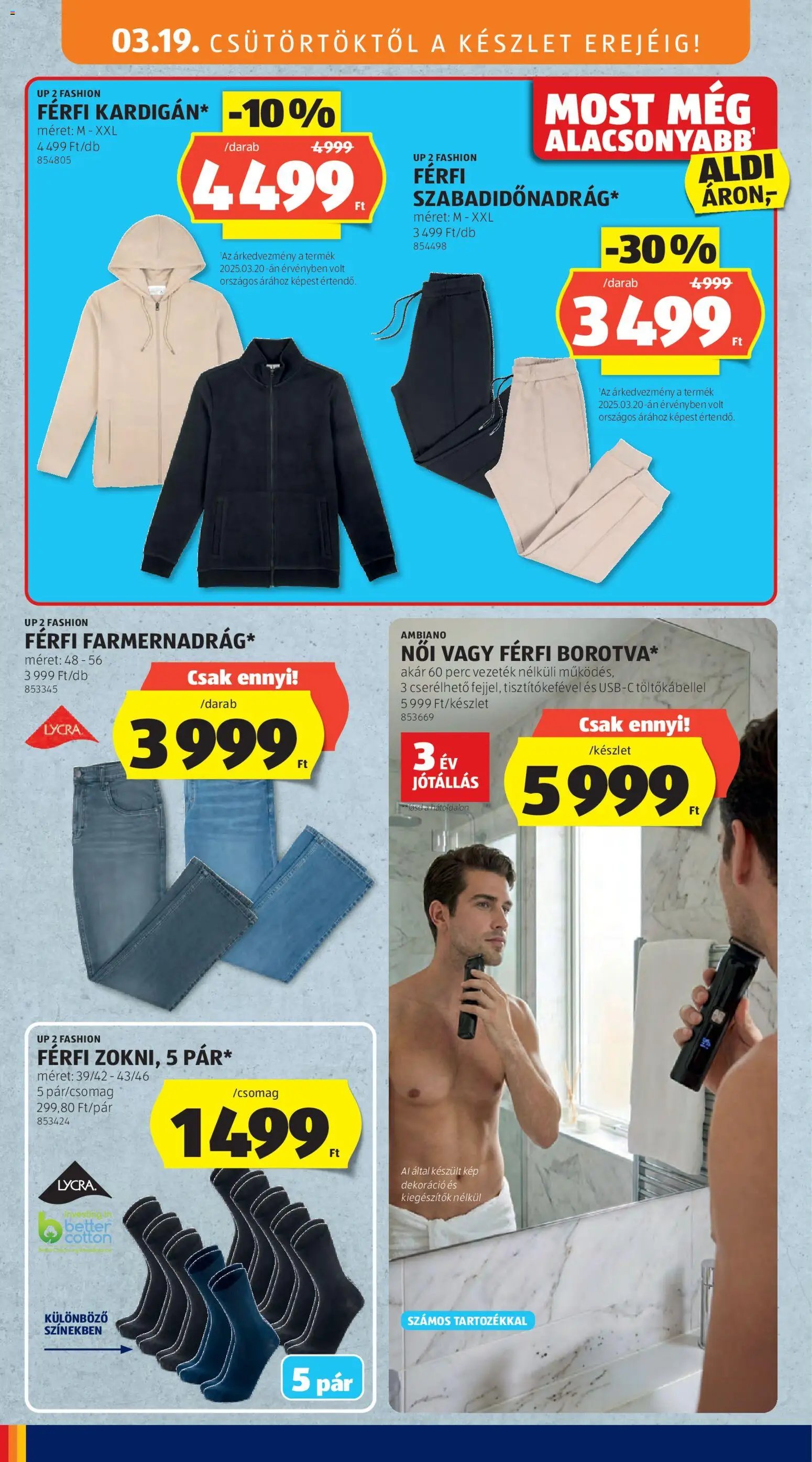 Aldi újság 2026.03.19. Aldi Középső sor termékei (2026-03-19 - 2026-03-25)