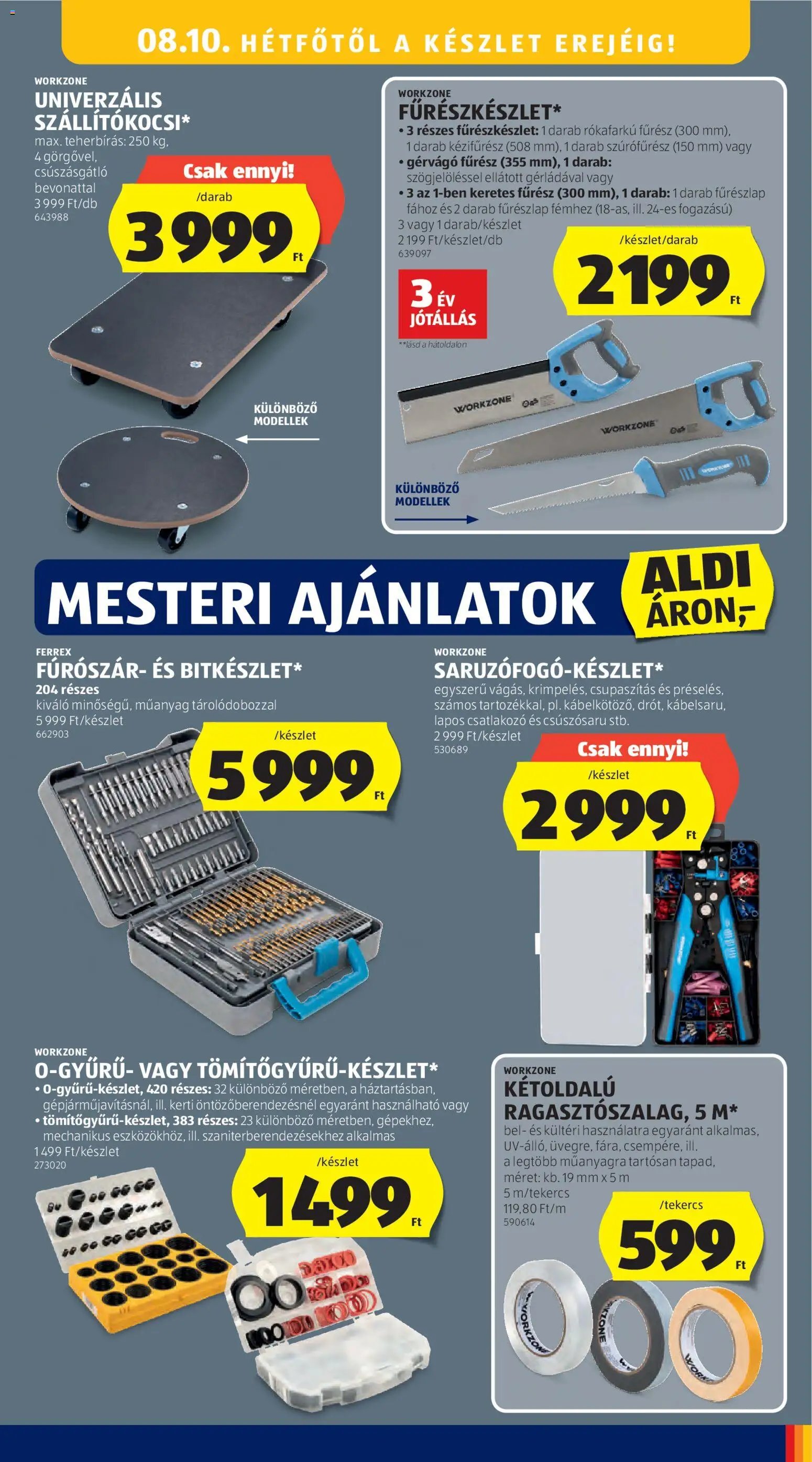 Aldi újság 2026.08.06. Aldi Középső sor termékei