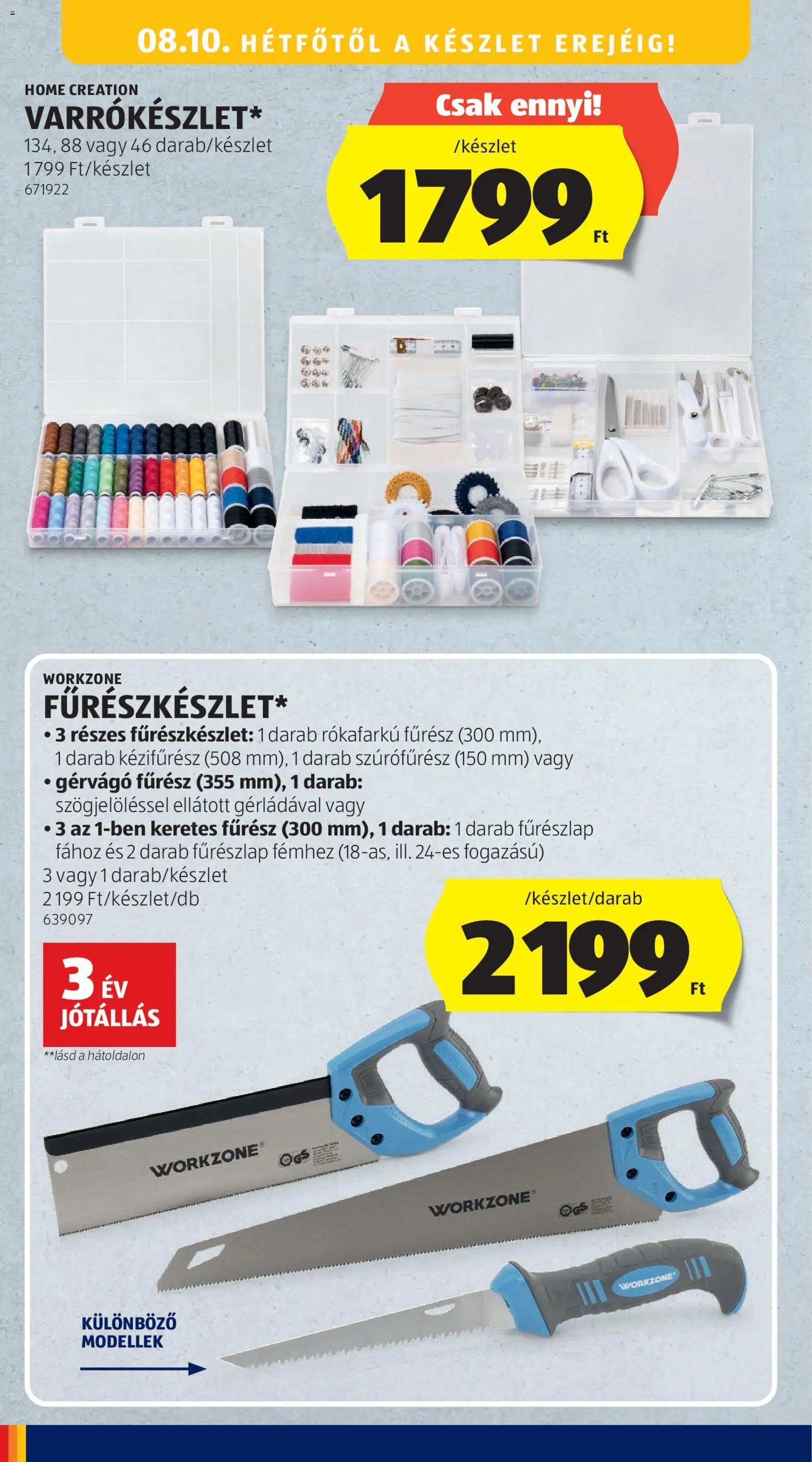 Aldi újság 2026.08.06. Aldi Középső sor termékei