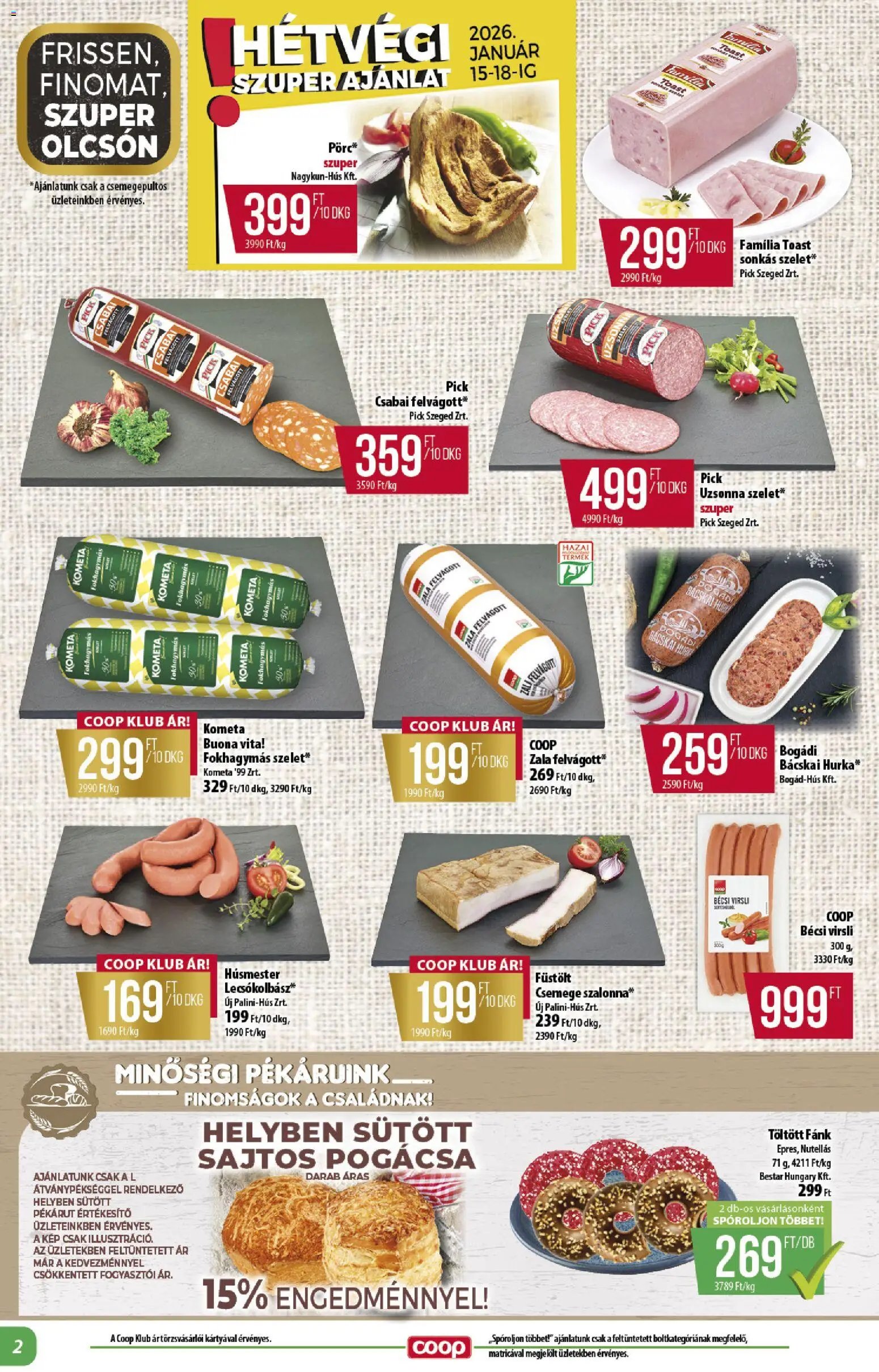COOP újság 2026.01.15. Alföld Pro-Coop Zrt. - Abc szuper (2026-01-15 - 2026-01-21)