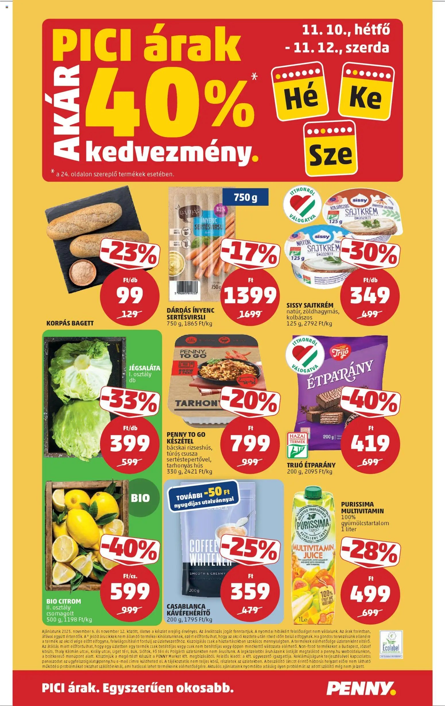 PENNY újság 2025.11.06. Akciós újság PENNY (2025-11-06 - 2025-11-12)