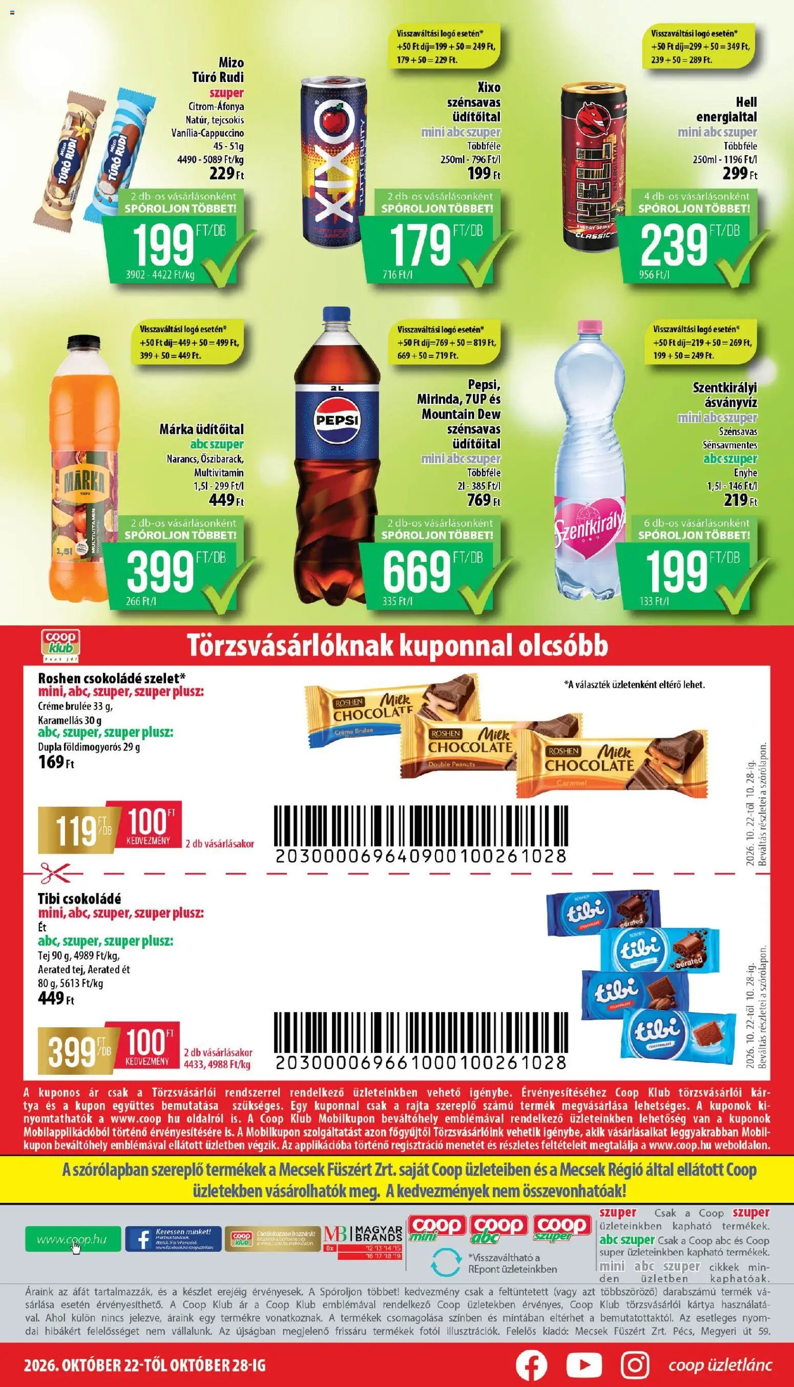 COOP - Mini & Abc & Szuper / Mecsek 2026.10.22. - lapozható formában szórólap ✳️