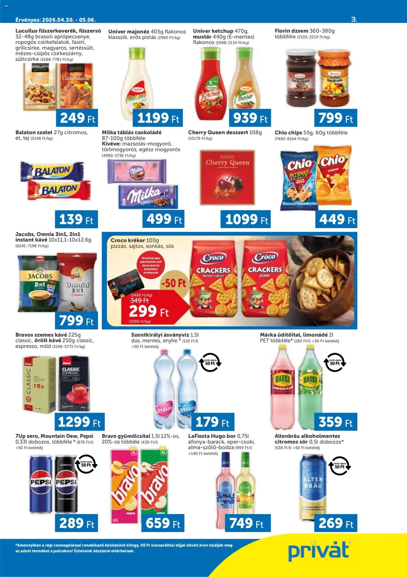 PRIVÁT újság 2026.04.30. PRIVÁT akciós újság (2026-04-30 - 2026-05-06)