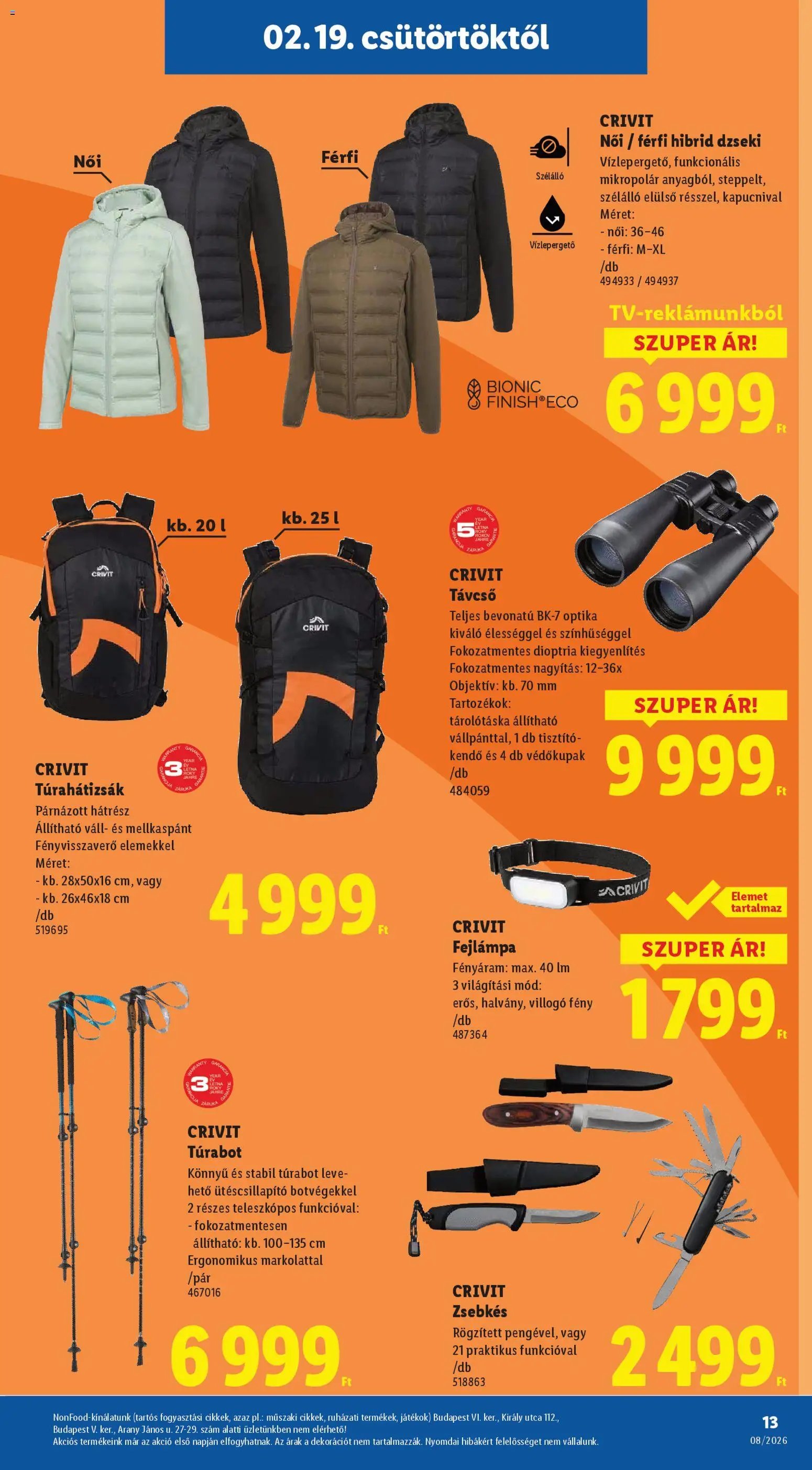 Lidl újság 2026.02.19. Nonfood kínálatunk (2026-02-19 - 2026-02-25)