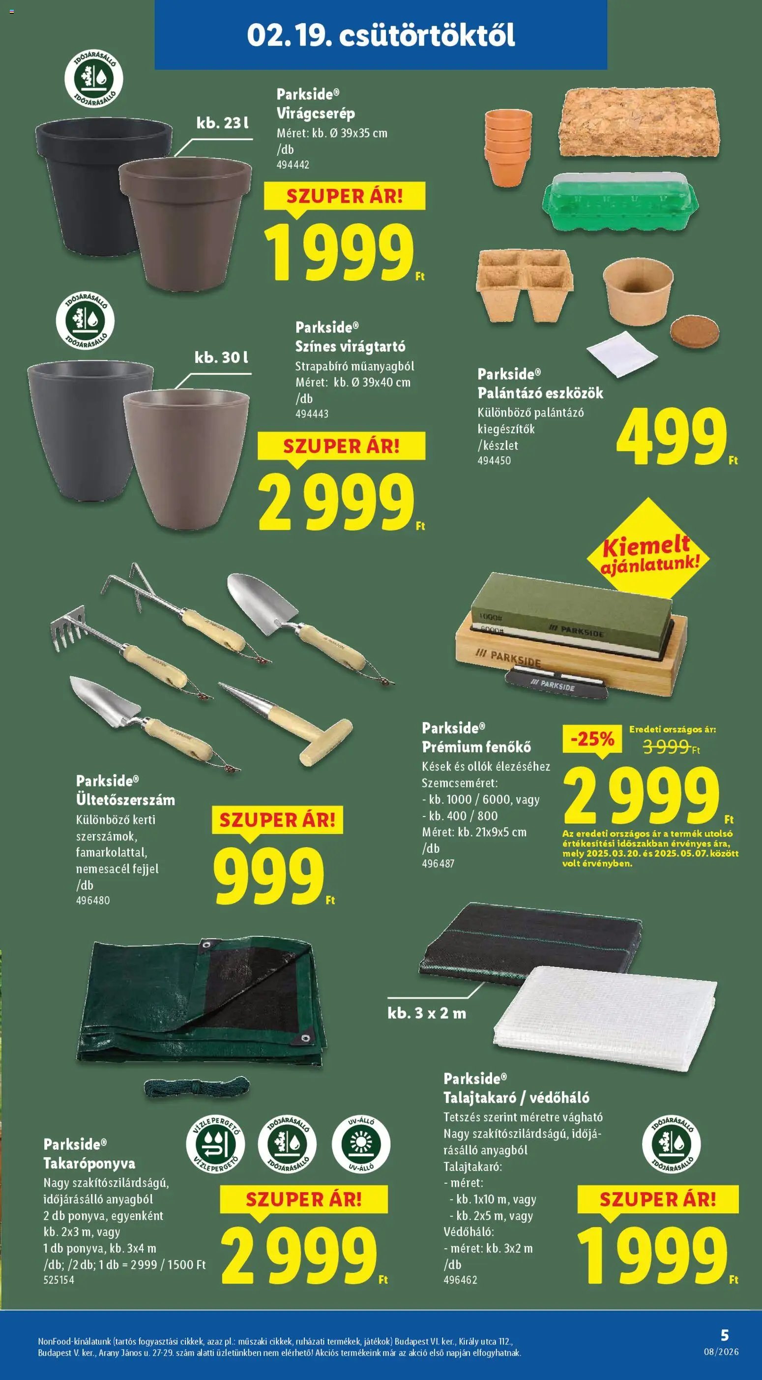 Lidl újság 2026.02.19. Nonfood kínálatunk (2026-02-19 - 2026-02-25)