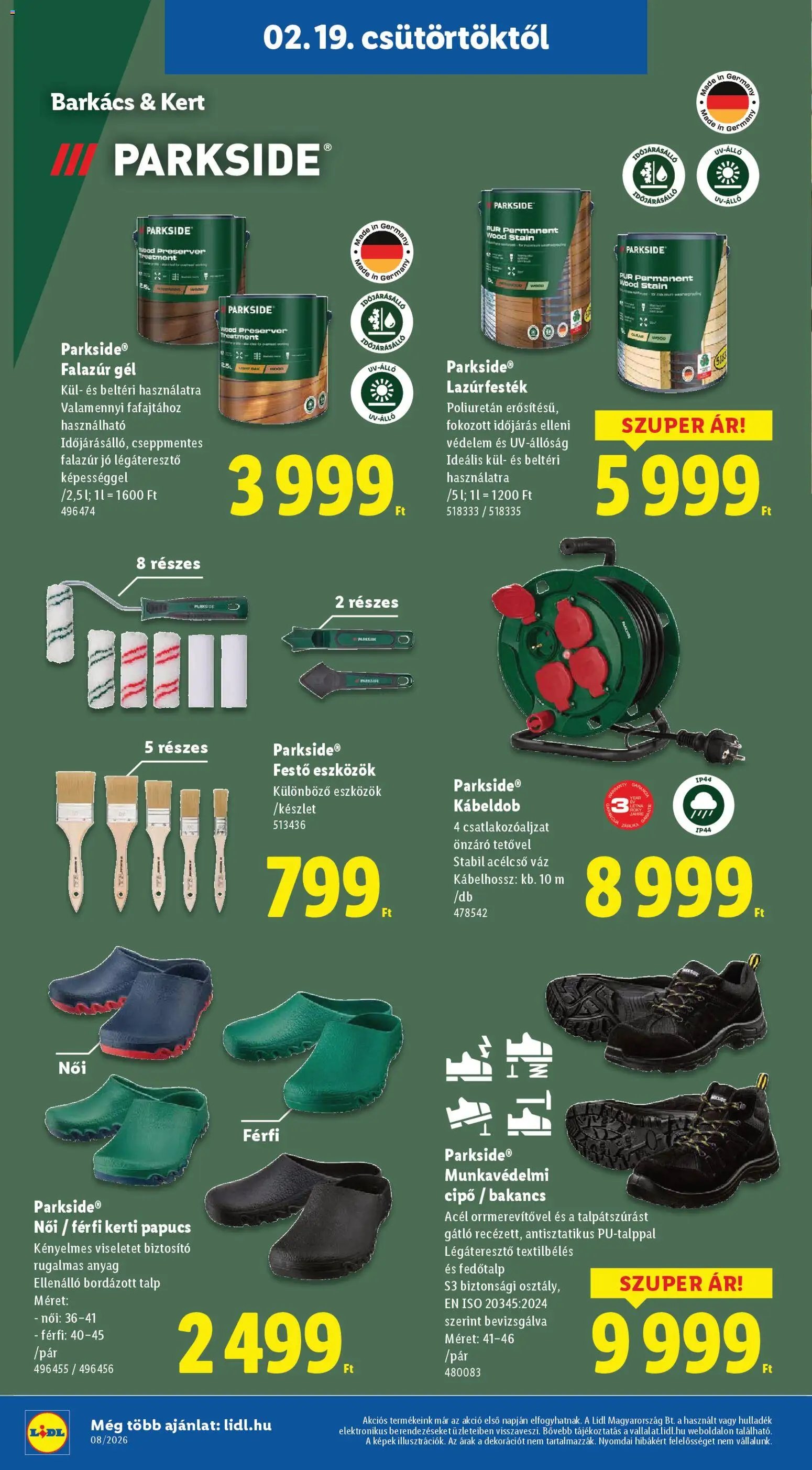 Lidl újság 2026.02.19. Nonfood kínálatunk (2026-02-19 - 2026-02-25)