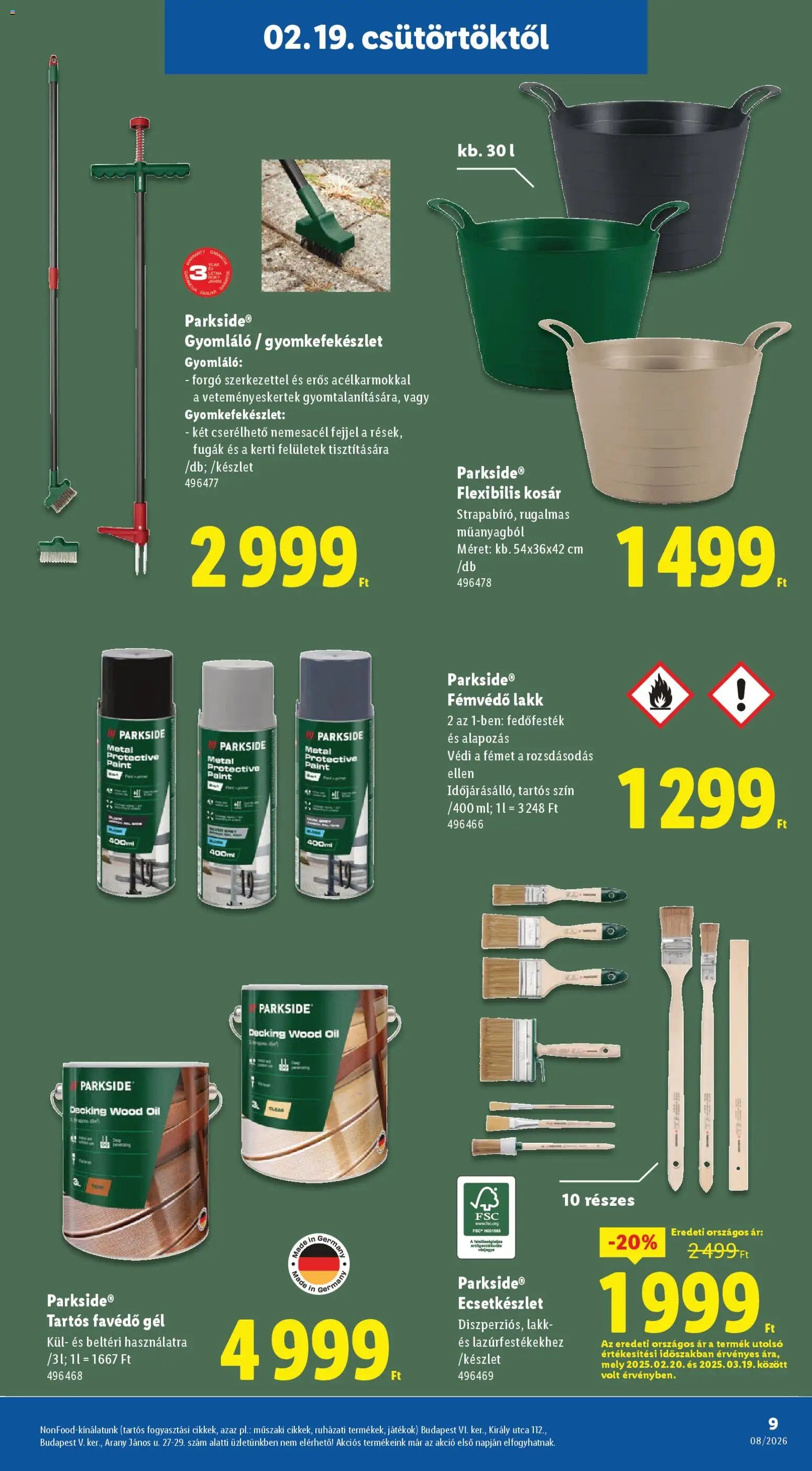 Lidl újság 2026.02.19. Nonfood kínálatunk (2026-02-19 - 2026-02-25)