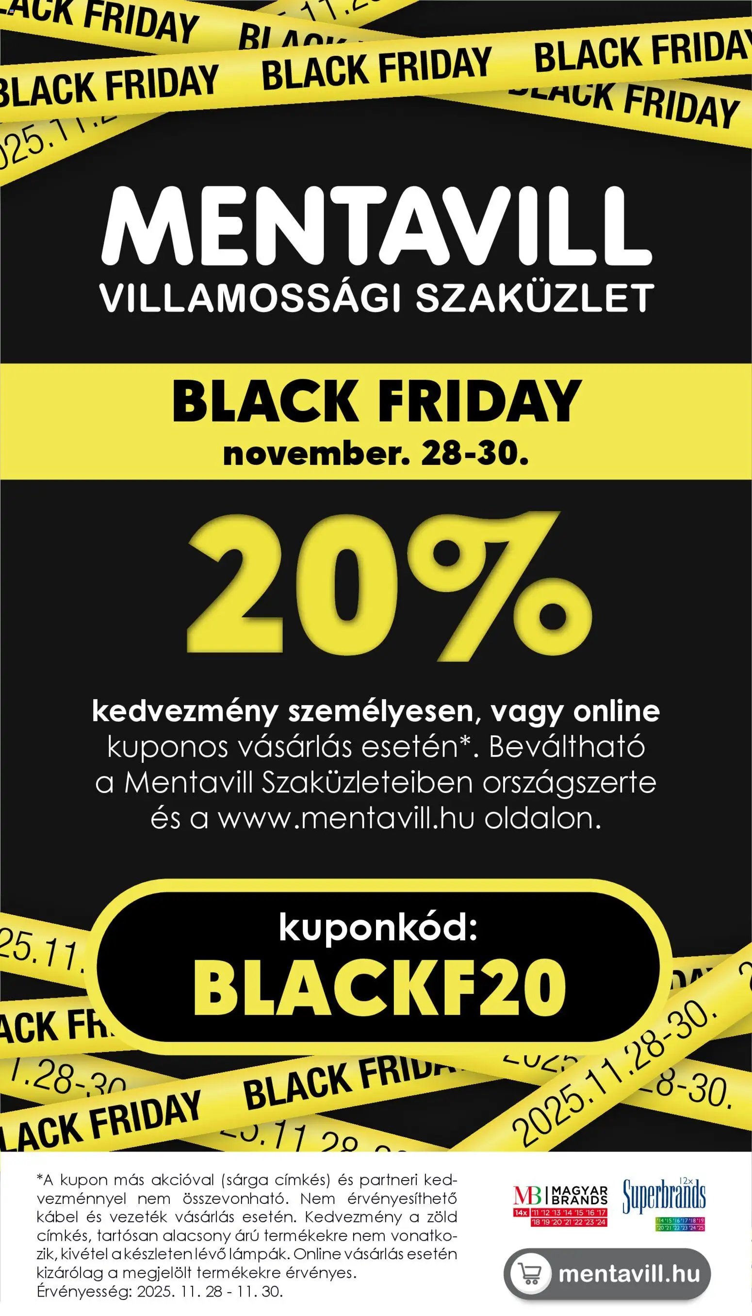 Mentavill újság 2025.11.20. Black Friday (2025-11-20 - 2025-11-30)
