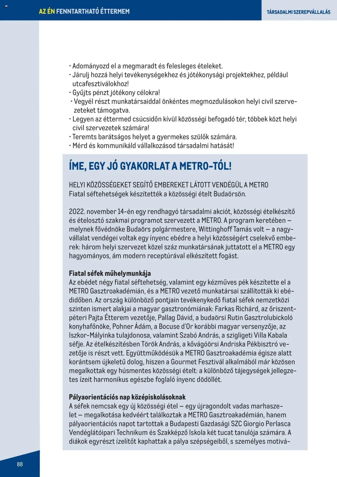 Metro újság 2023.06.07. Fenntartható Gasztronómia booklet (2023-06-07)