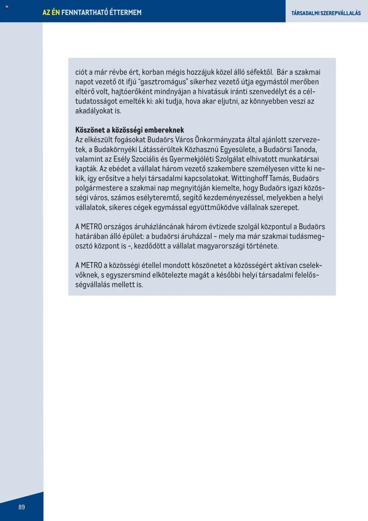 Metro újság 2023.06.07. Fenntartható Gasztronómia booklet (2023-06-07)