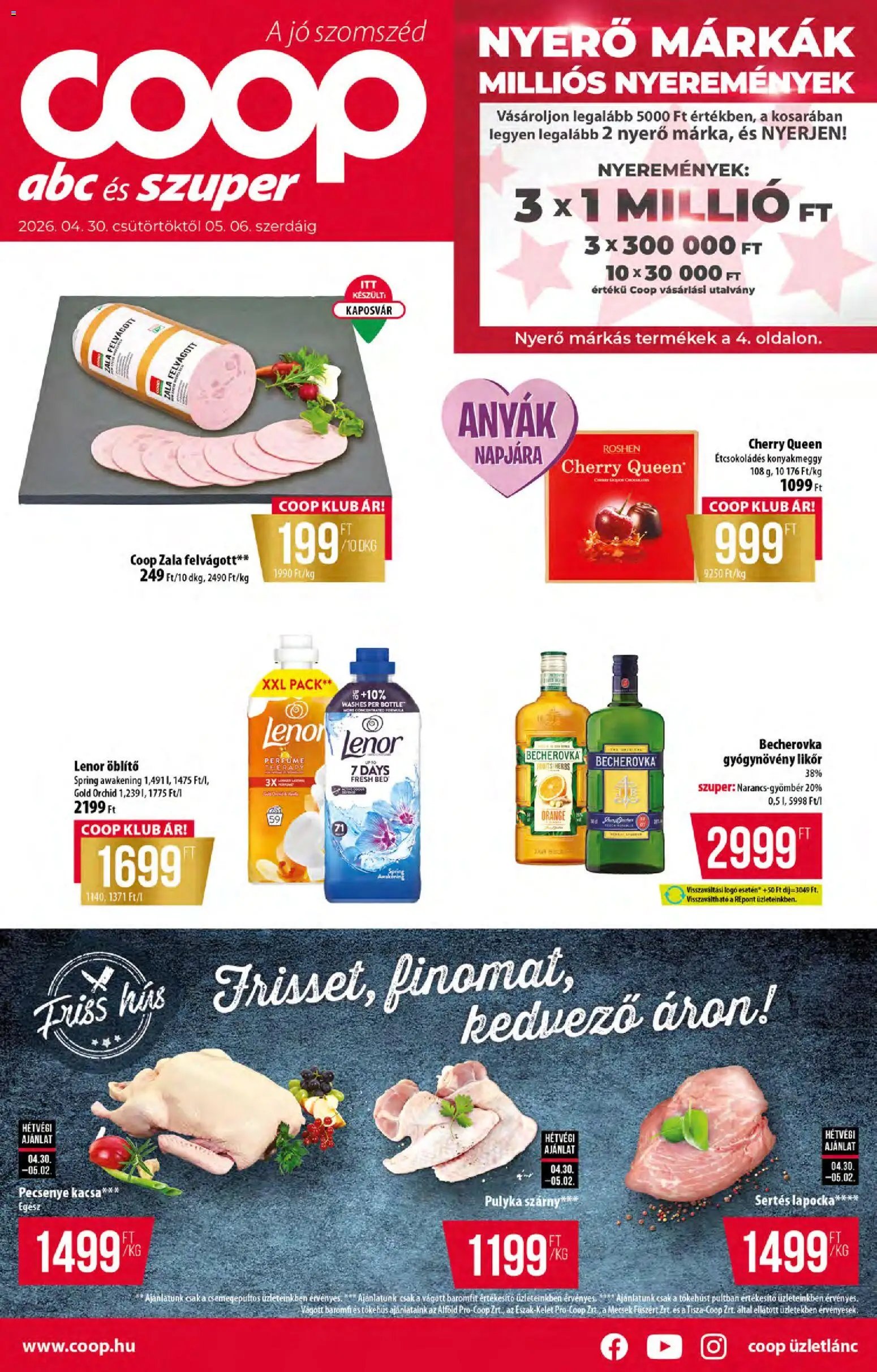 COOP újság 2026.04.30. COOP akciós újság (2026-04-30 - 2026-05-06)