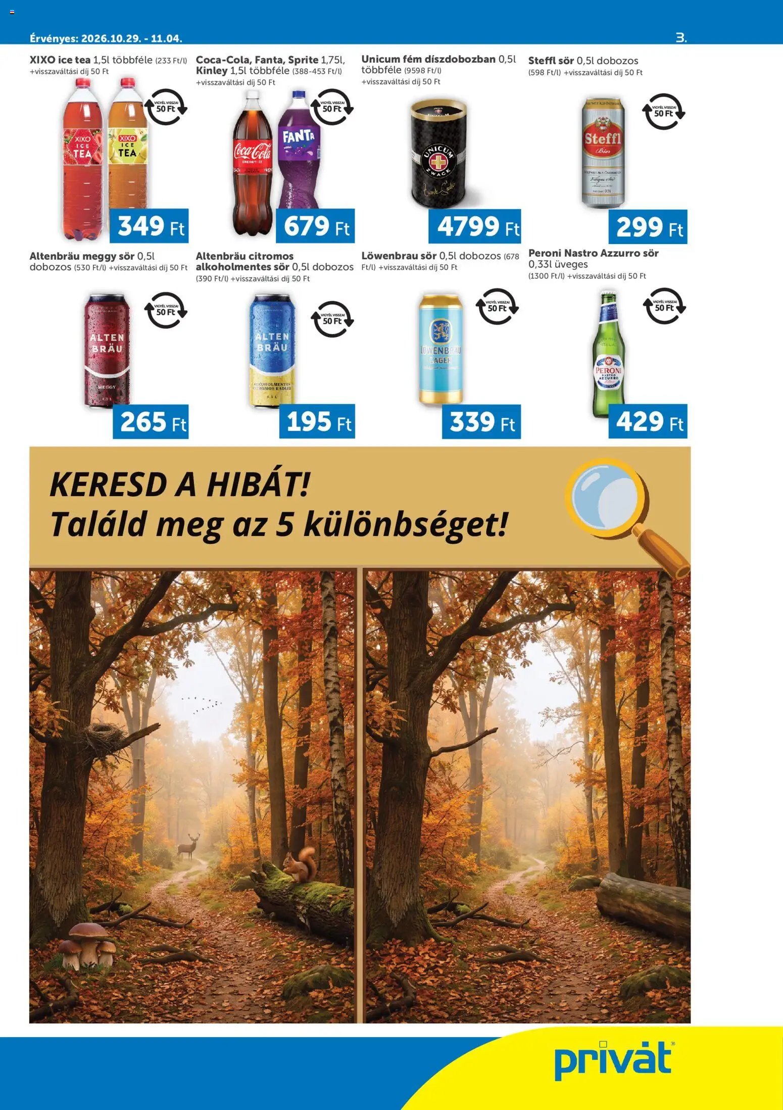 PRIVÁT Déli vármegyék 2026.10.29. - lapozható formában szórólap ✳️