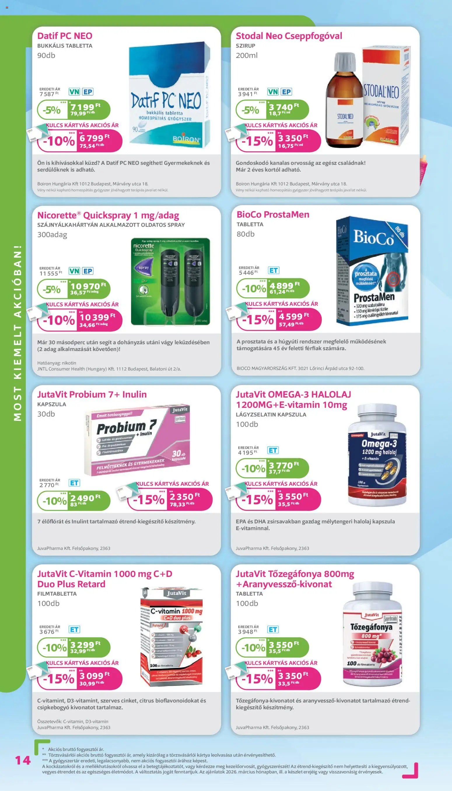 Kulcs Patika újság 2026.03.01. Kulcs Patika akciós újság (2026-03-01 - 2026-03-31)