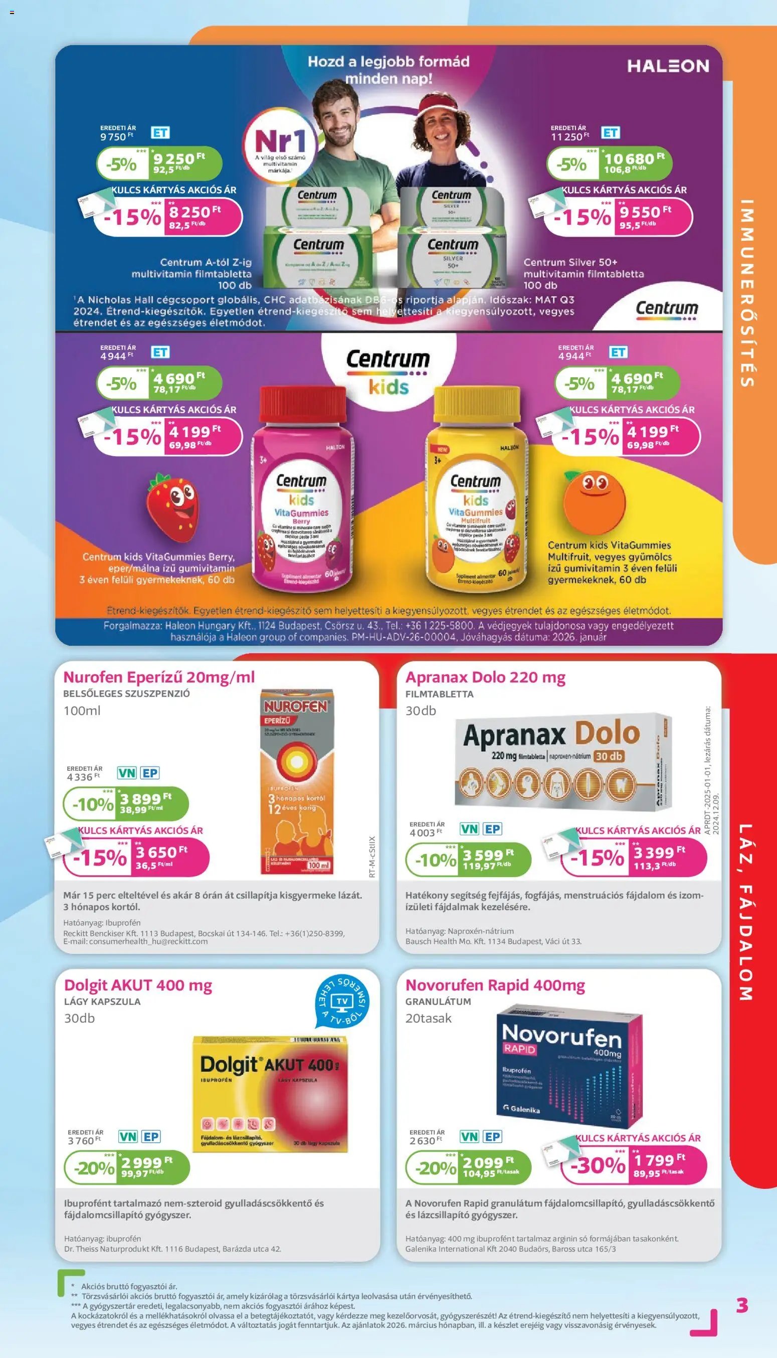 Kulcs Patika újság 2026.03.01. Kulcs Patika akciós újság (2026-03-01 - 2026-03-31)