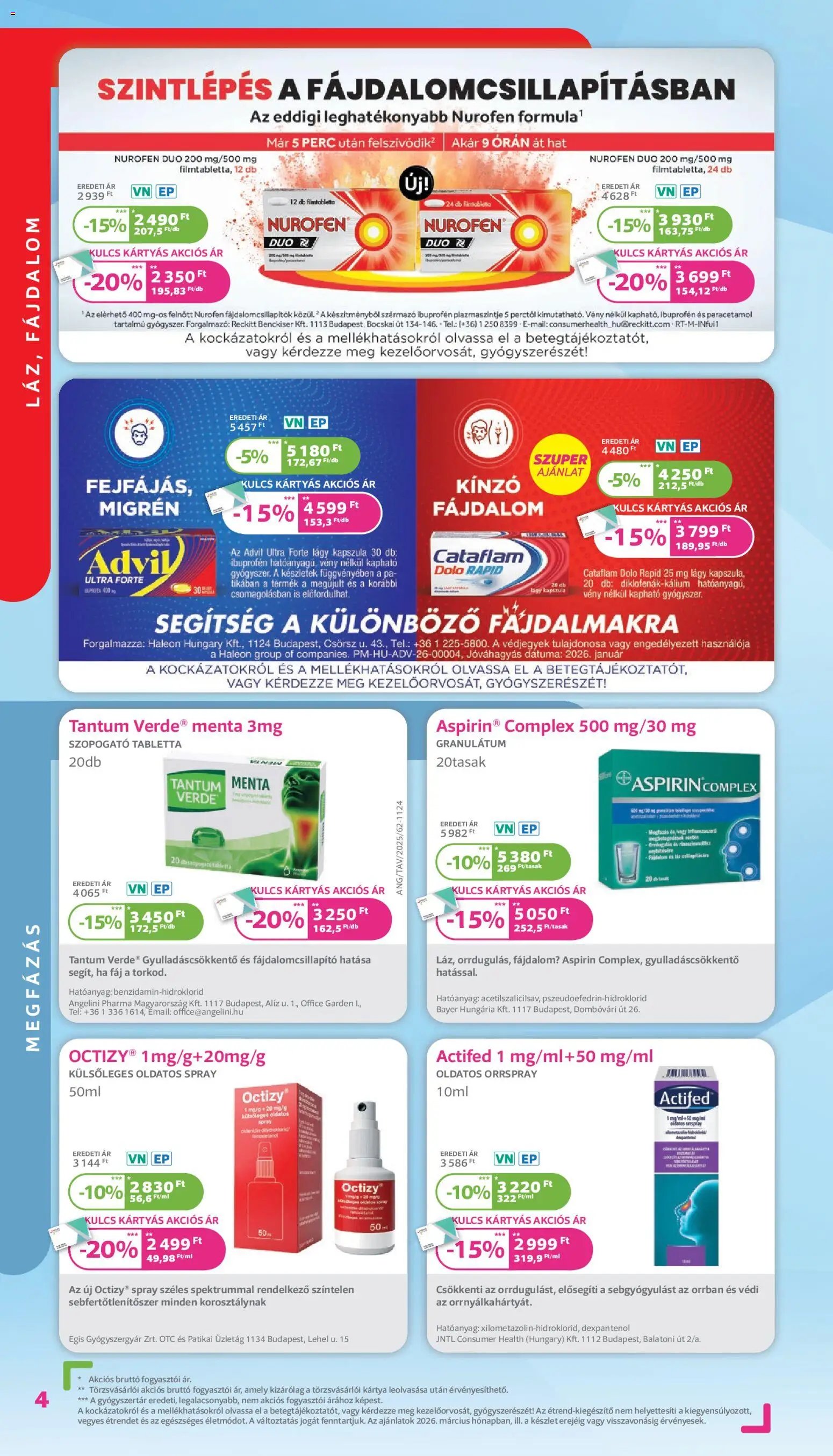 Kulcs Patika újság 2026.03.01. Kulcs Patika akciós újság (2026-03-01 - 2026-03-31)