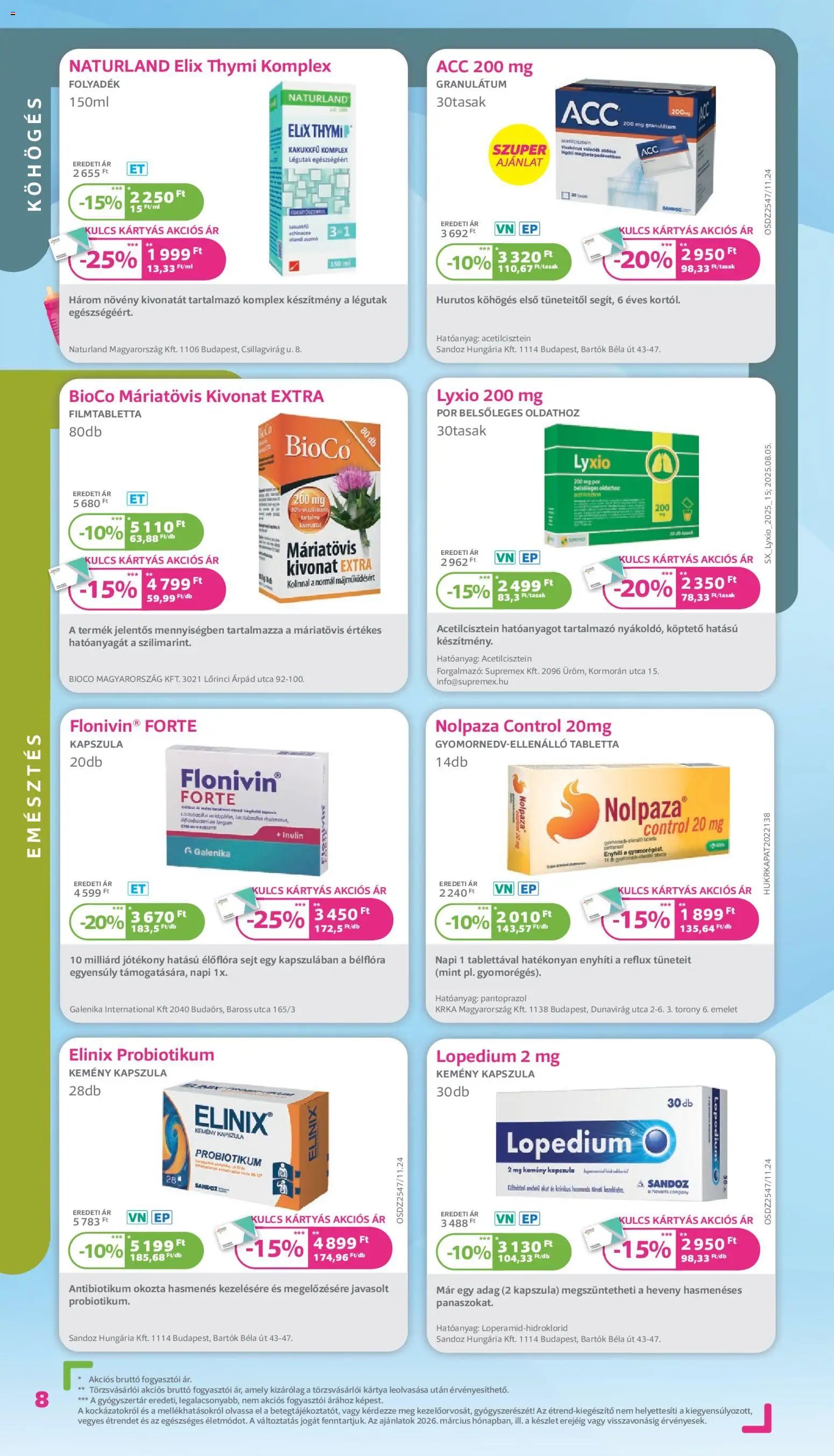 Kulcs Patika újság 2026.03.01. Kulcs Patika akciós újság (2026-03-01 - 2026-03-31)
