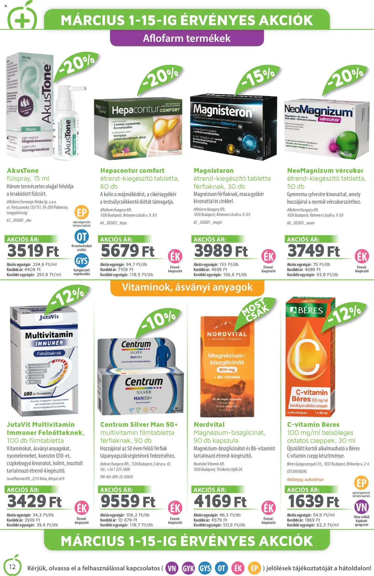 Alma Gyógyszertárak újság 2026.03.01. Alma Gyógyszertárak akciós újság (2026-03-01 - 2026-03-31)