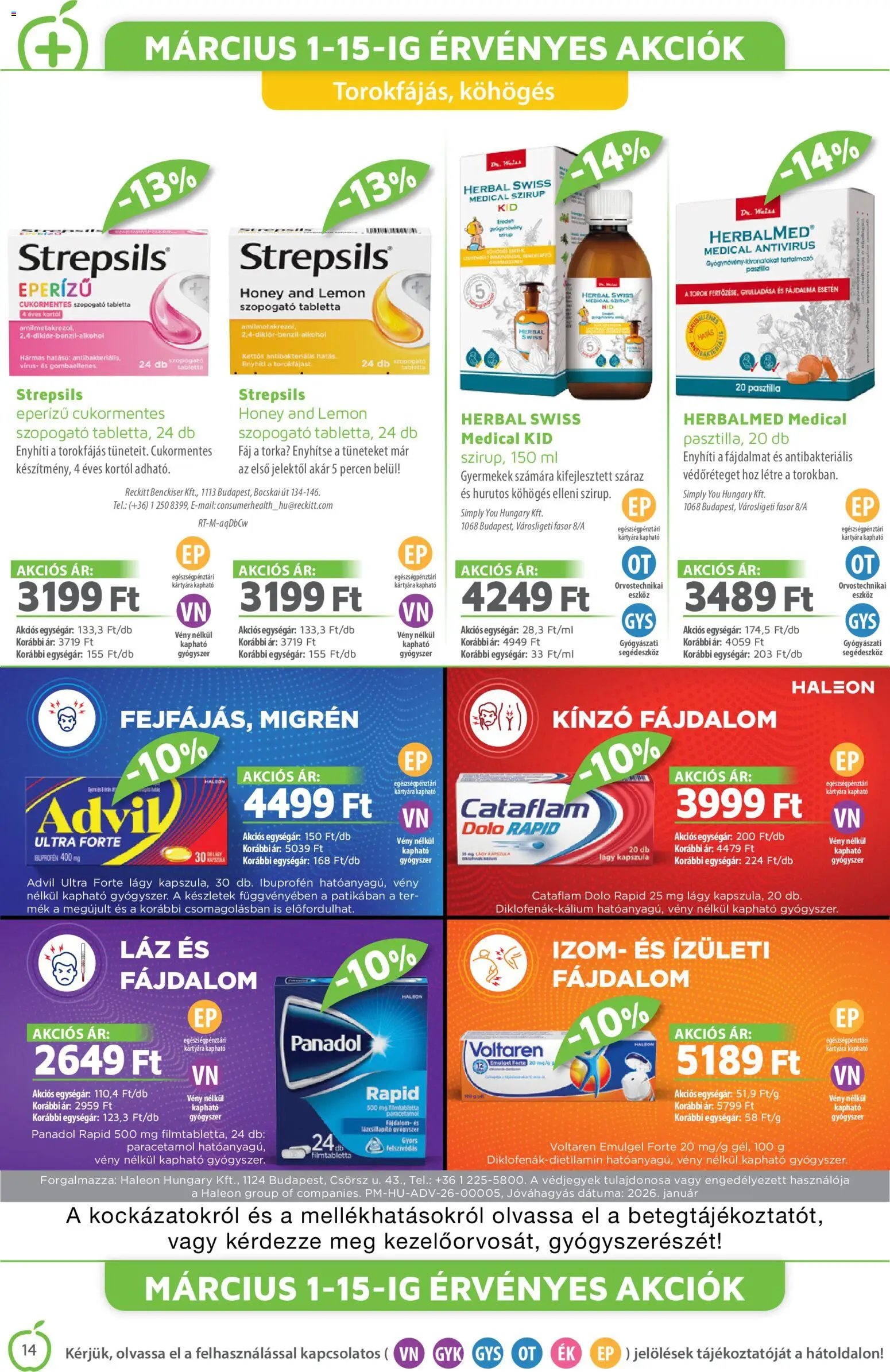 Alma Gyógyszertárak újság 2026.03.01. Alma Gyógyszertárak akciós újság (2026-03-01 - 2026-03-31)