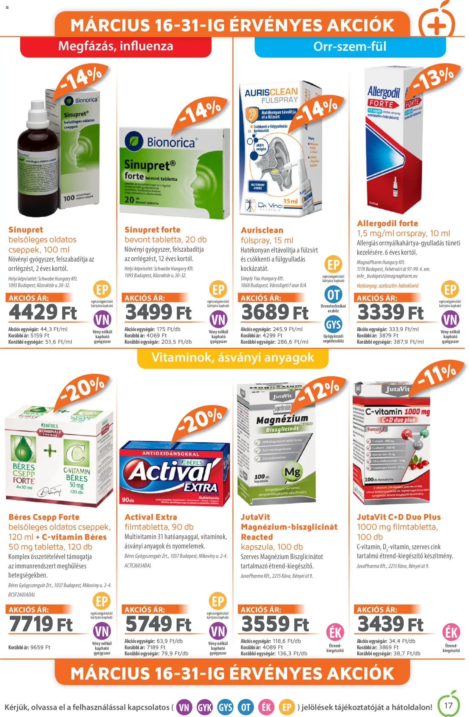 Alma Gyógyszertárak újság 2026.03.01. Alma Gyógyszertárak akciós újság (2026-03-01 - 2026-03-31)