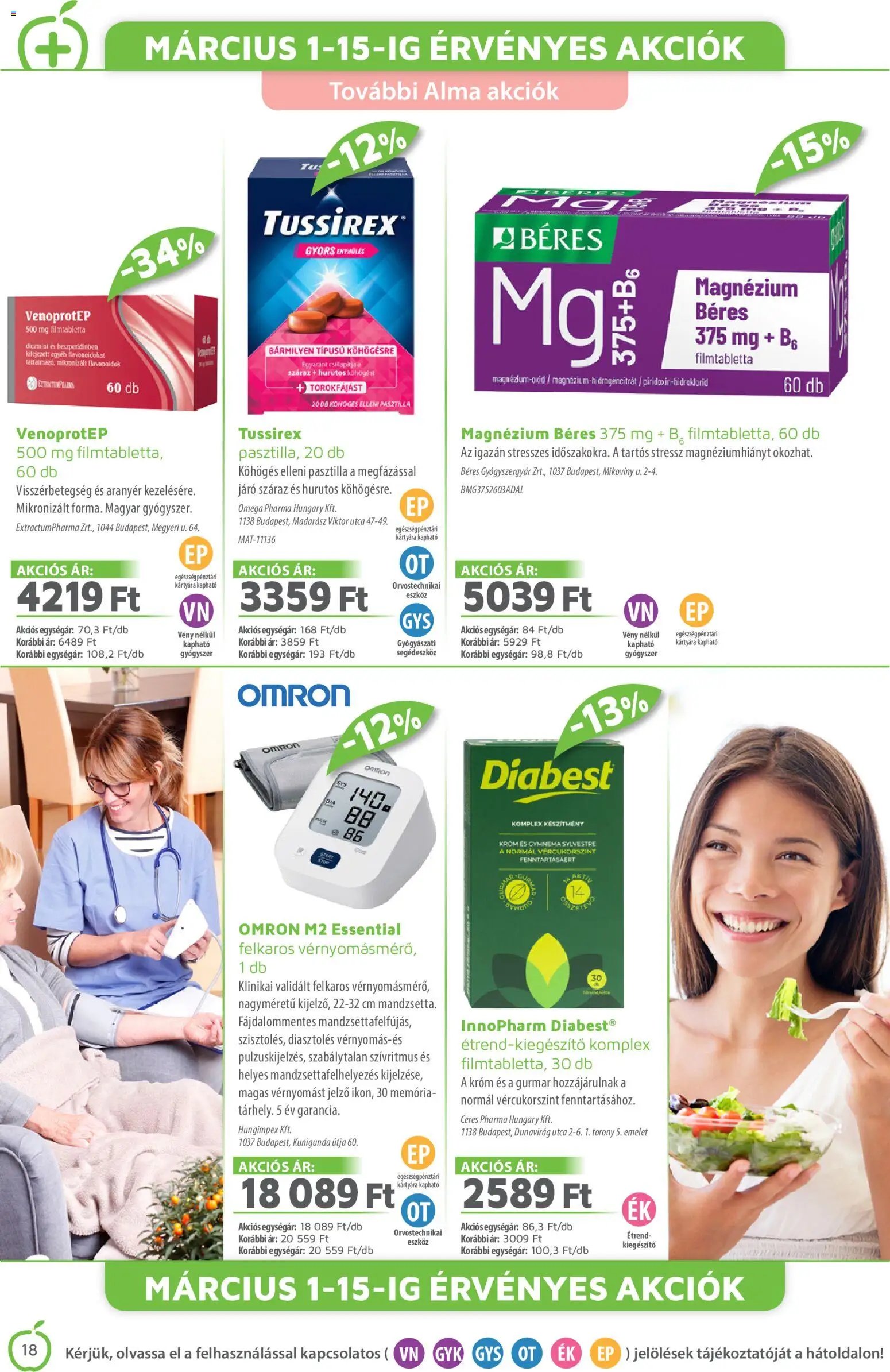 Alma Gyógyszertárak újság 2026.03.01. Alma Gyógyszertárak akciós újság (2026-03-01 - 2026-03-31)
