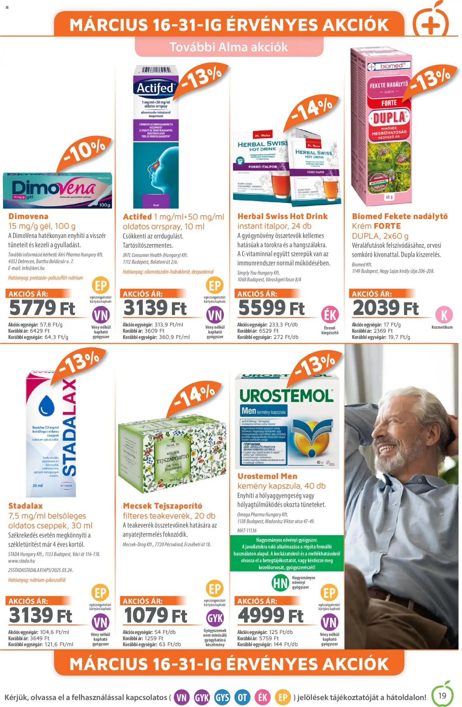 Alma Gyógyszertárak újság 2026.03.01. Alma Gyógyszertárak akciós újság (2026-03-01 - 2026-03-31)