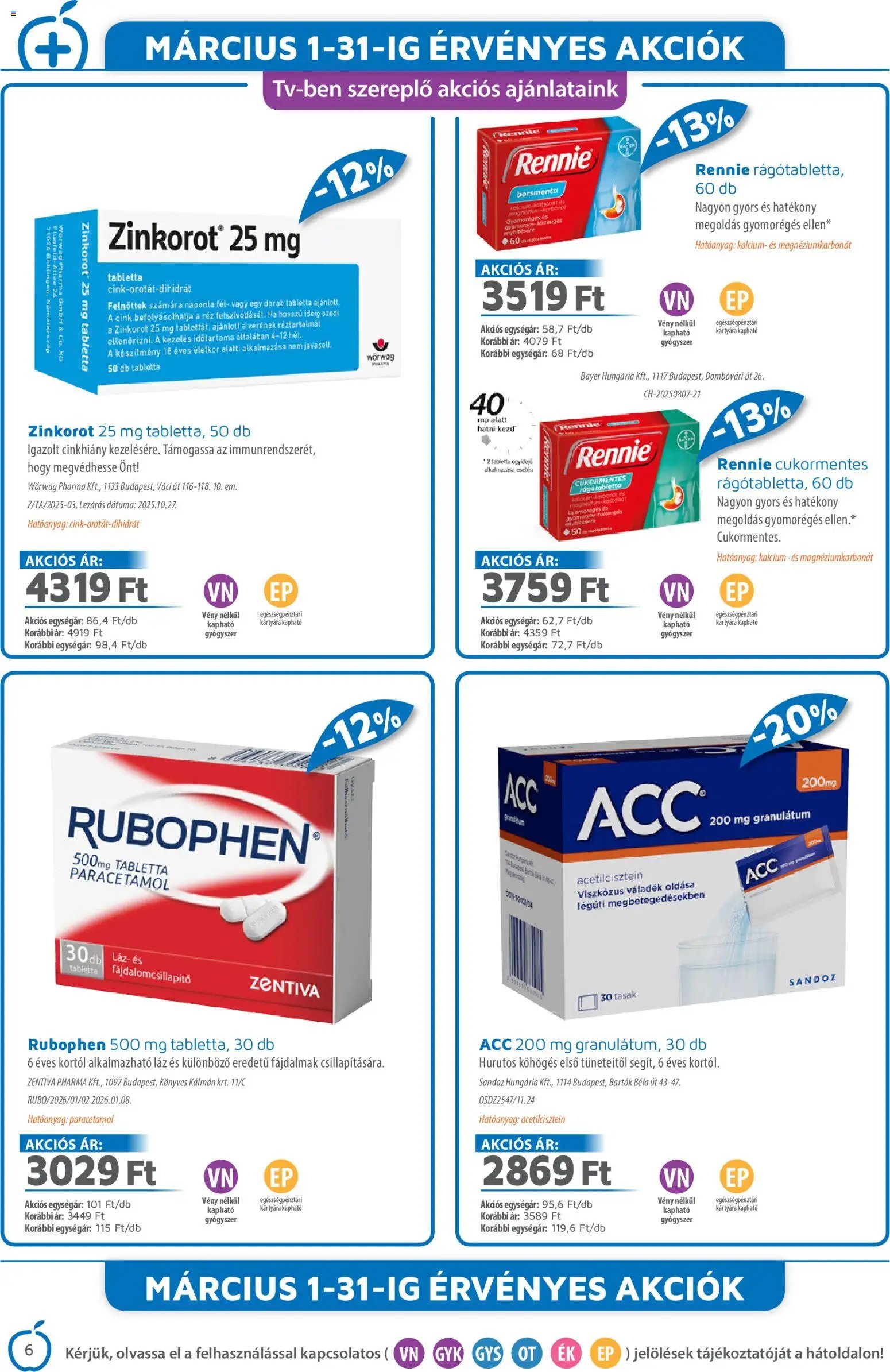 Alma Gyógyszertárak újság 2026.03.01. Alma Gyógyszertárak akciós újság (2026-03-01 - 2026-03-31)