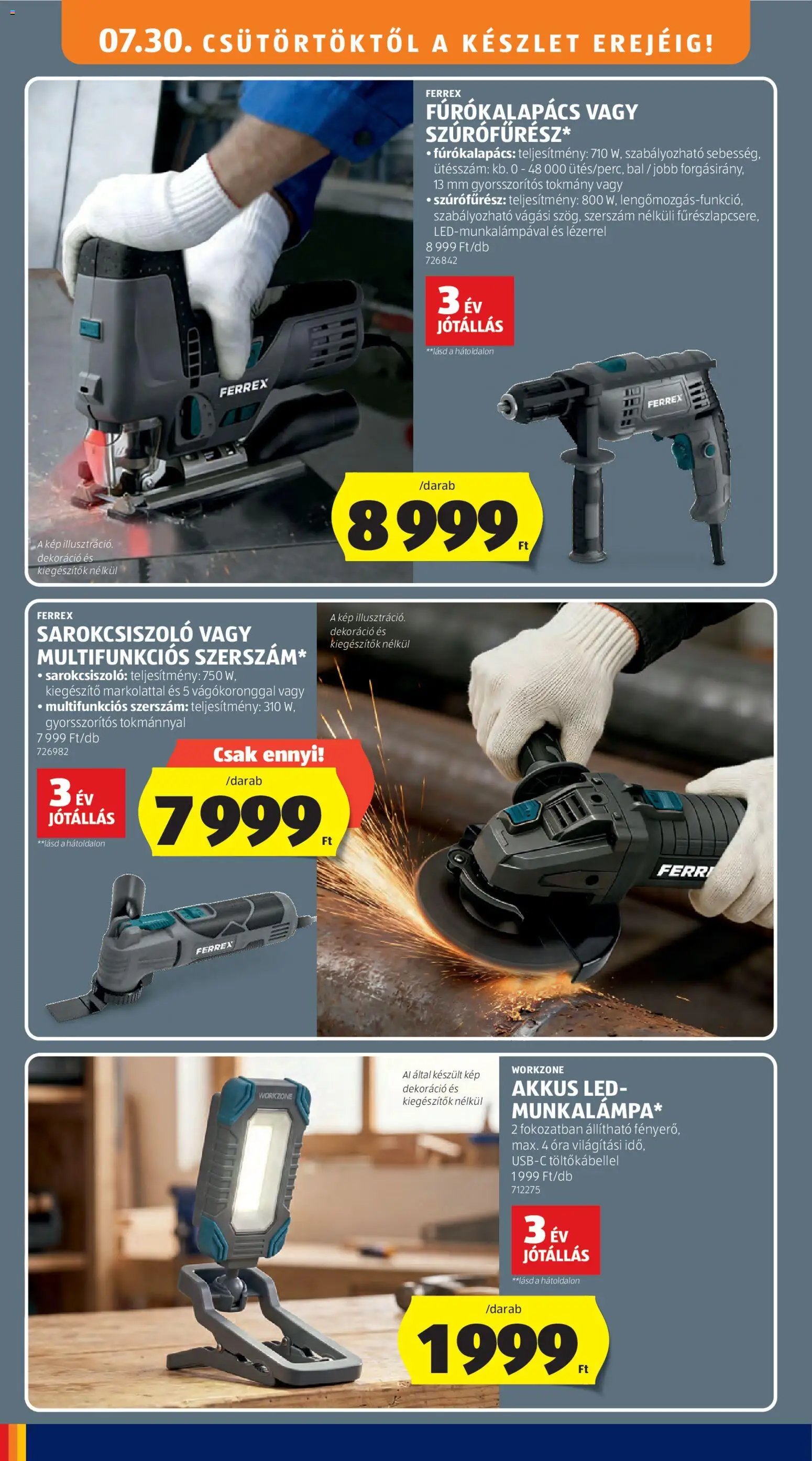 Aldi újság 2026.07.30. Aldi Középső sor termékei