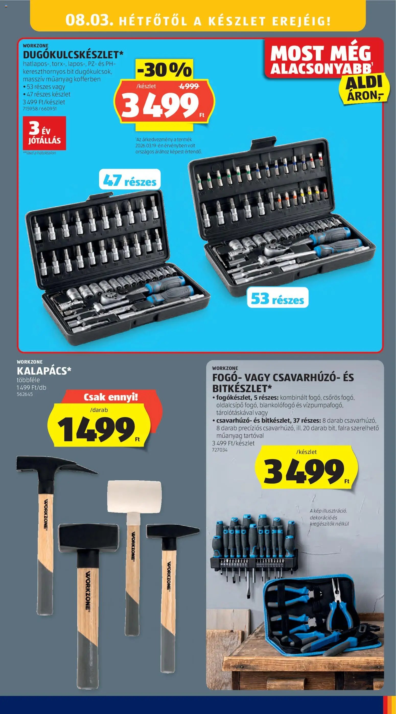 Aldi újság 2026.07.30. Aldi Középső sor termékei