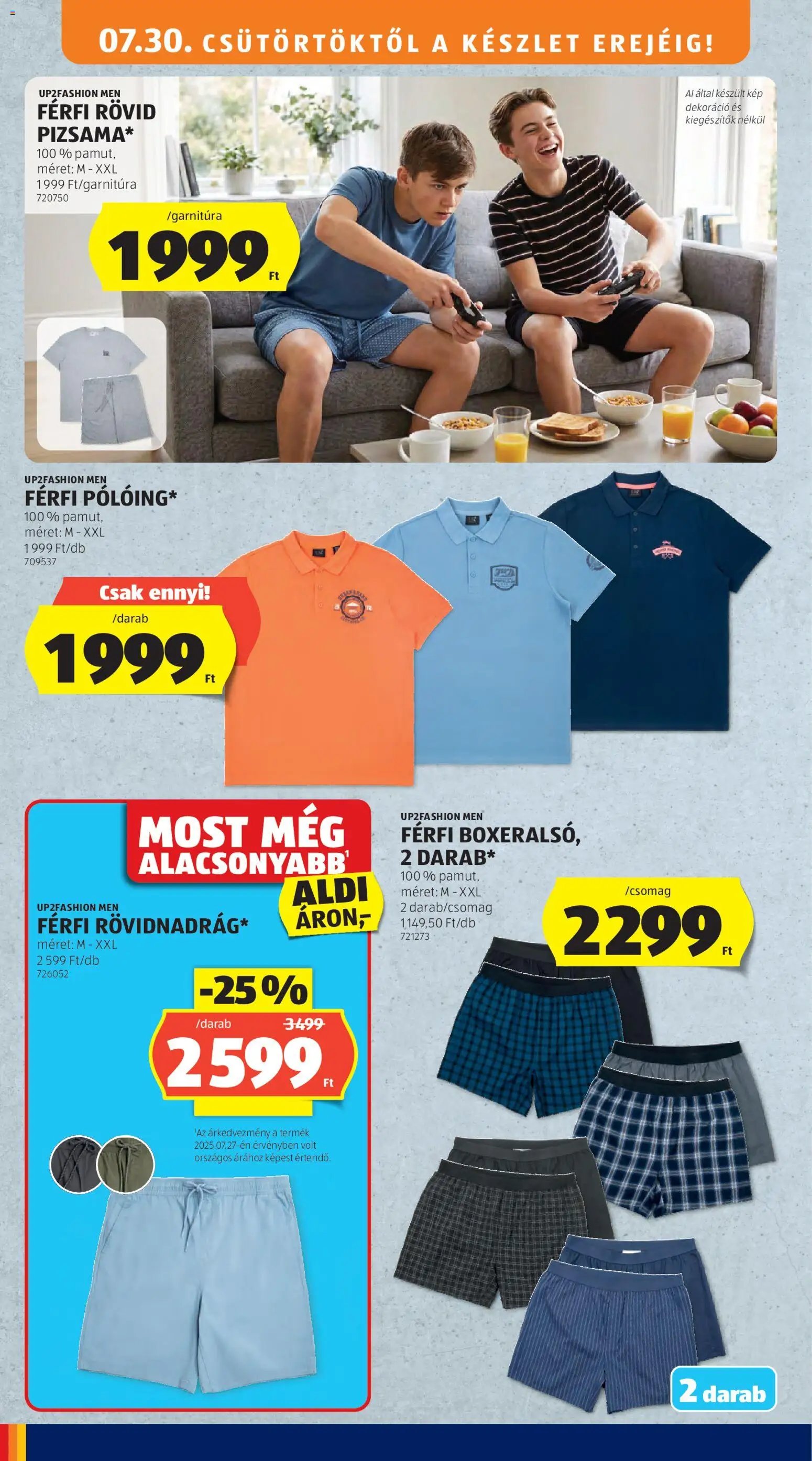 Aldi újság 2026.07.30. Aldi Középső sor termékei