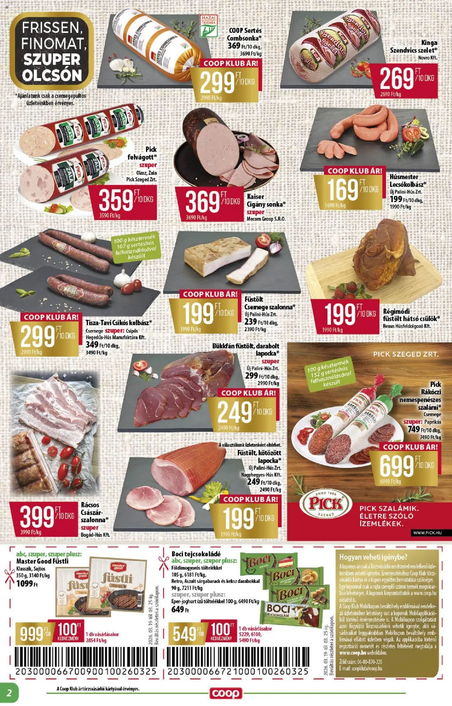 COOP újság 2026.03.19. COOP - Abc & szuper / Alföld Pro-Coop Zrt. (2026-03-19 - 2026-03-25)