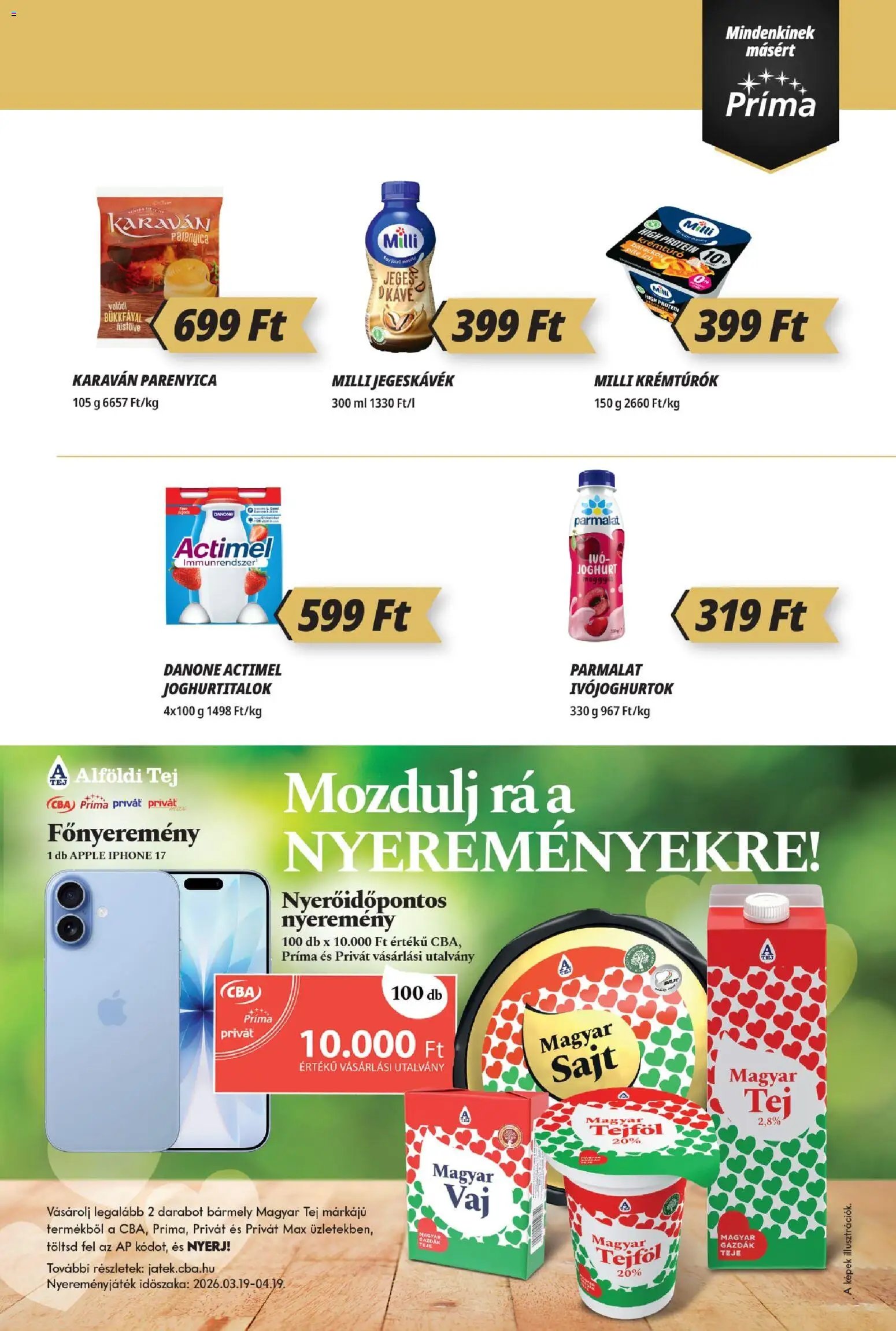 CBA Príma újság 2026.03.19. CBA Príma akciós újság (2026-03-19 - 2026-03-25)