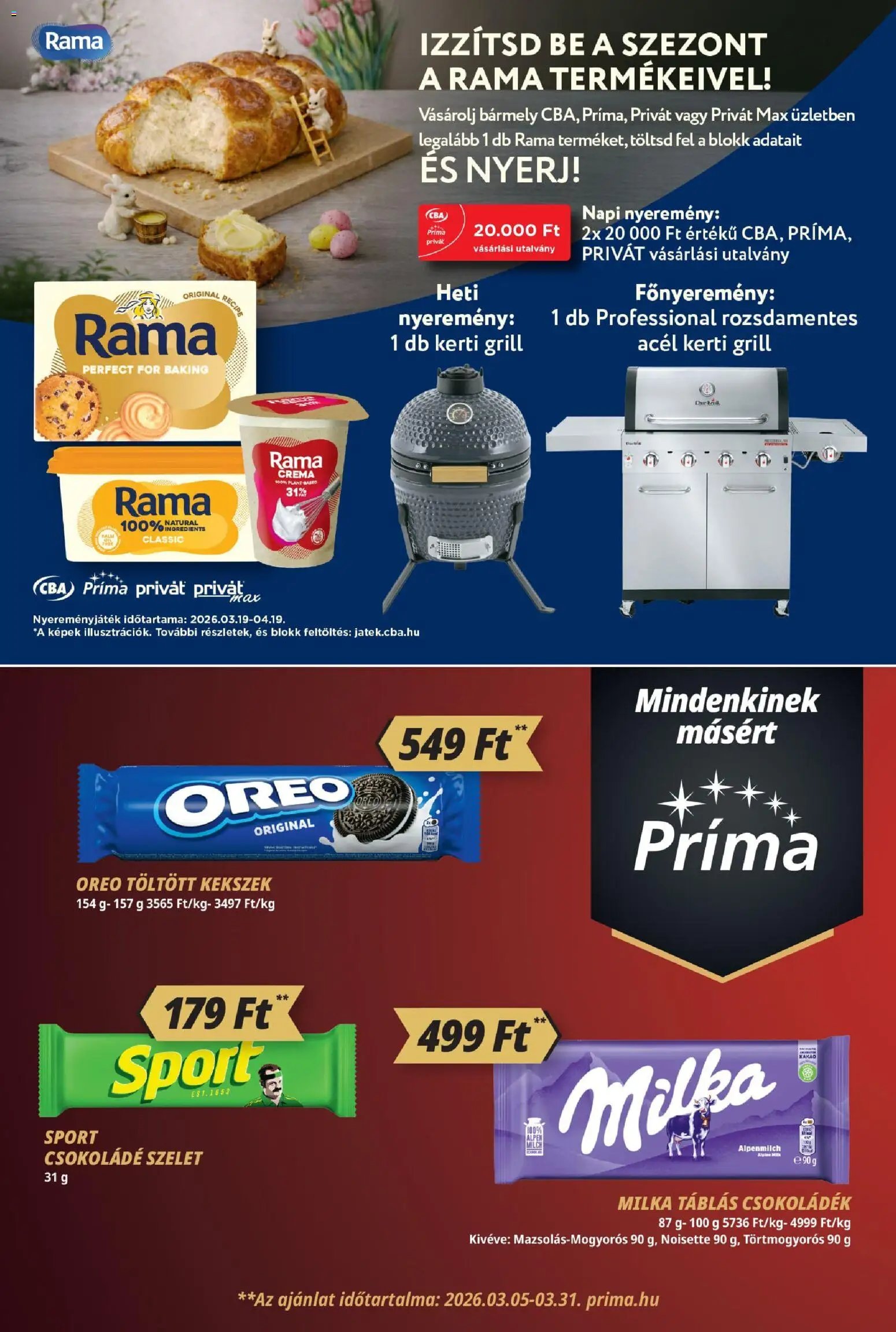 CBA Príma újság 2026.03.19. CBA Príma akciós újság (2026-03-19 - 2026-03-25)
