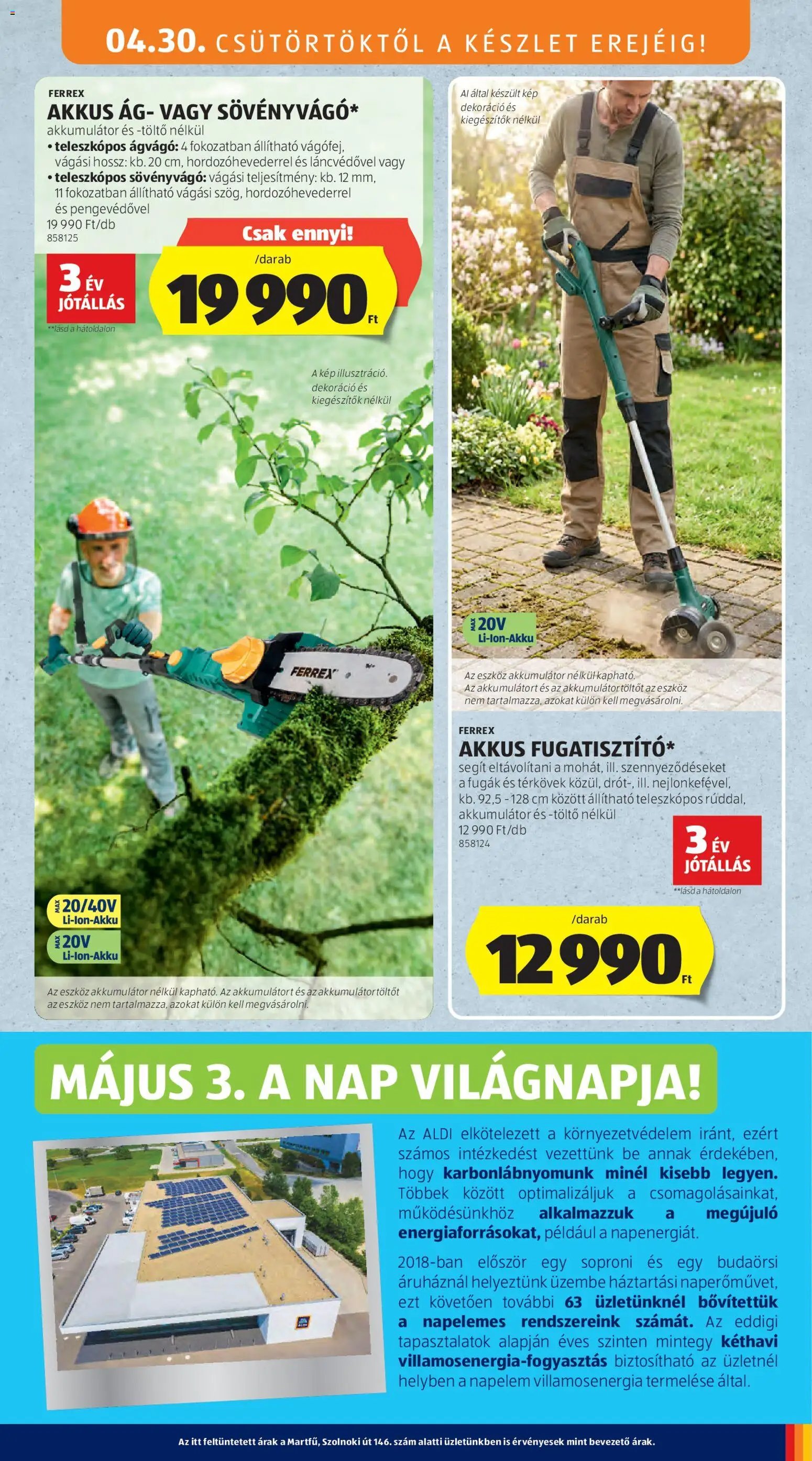 Aldi újság 2026.04.30. Aldi akciós újság (2026-04-30 - 2026-05-06)