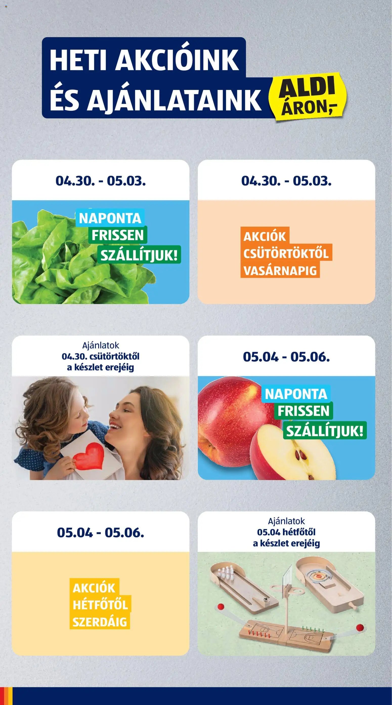 Aldi újság 2026.04.30. Aldi akciós újság (2026-04-30 - 2026-05-06)
