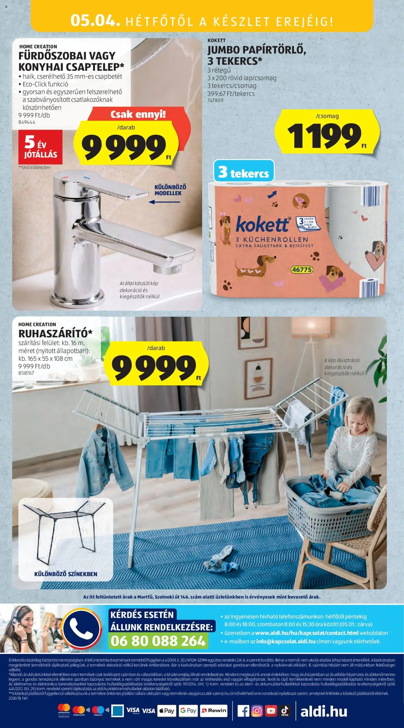 Aldi újság 2026.04.30. Aldi akciós újság (2026-04-30 - 2026-05-06)