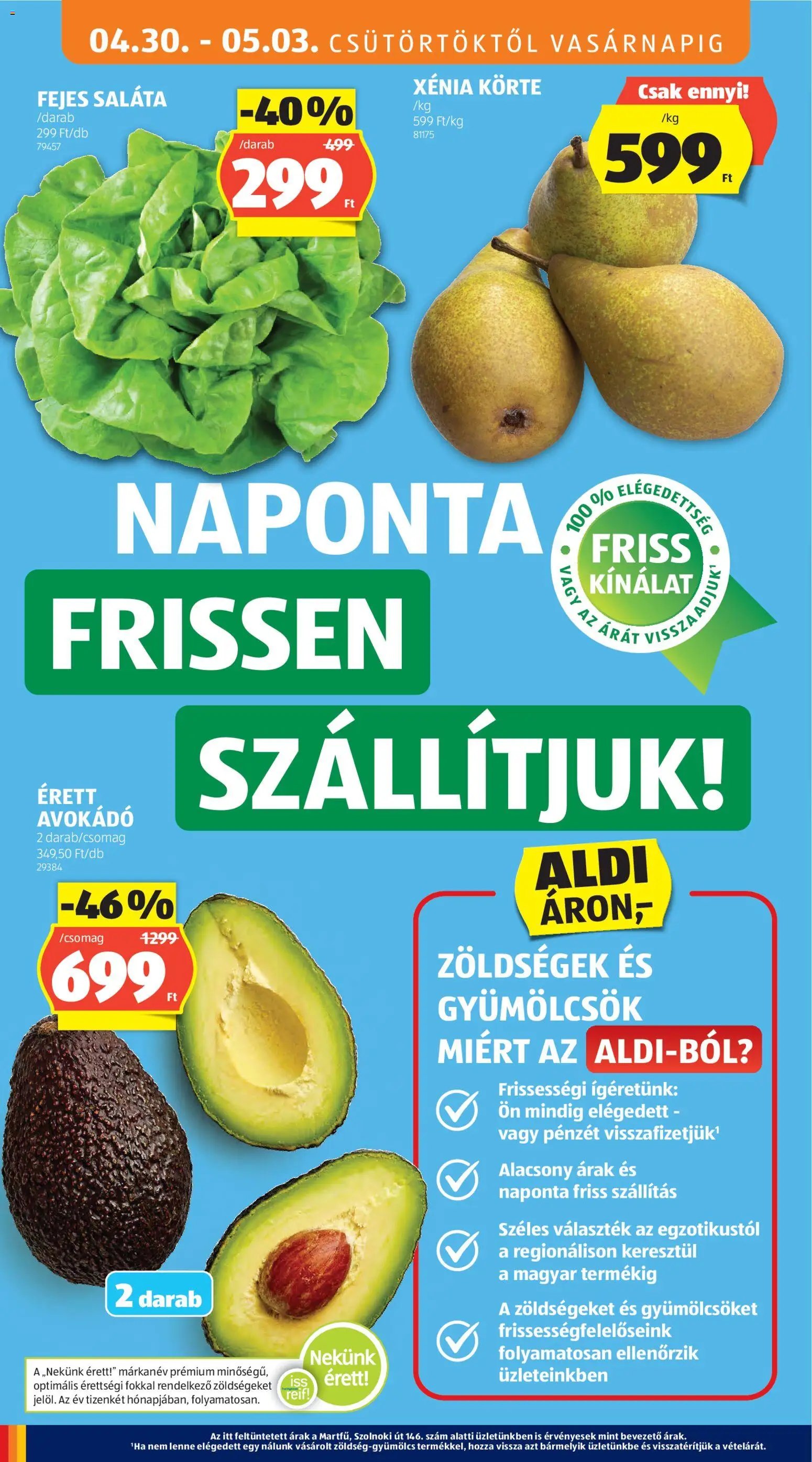 Aldi újság 2026.04.30. Aldi akciós újság (2026-04-30 - 2026-05-06)